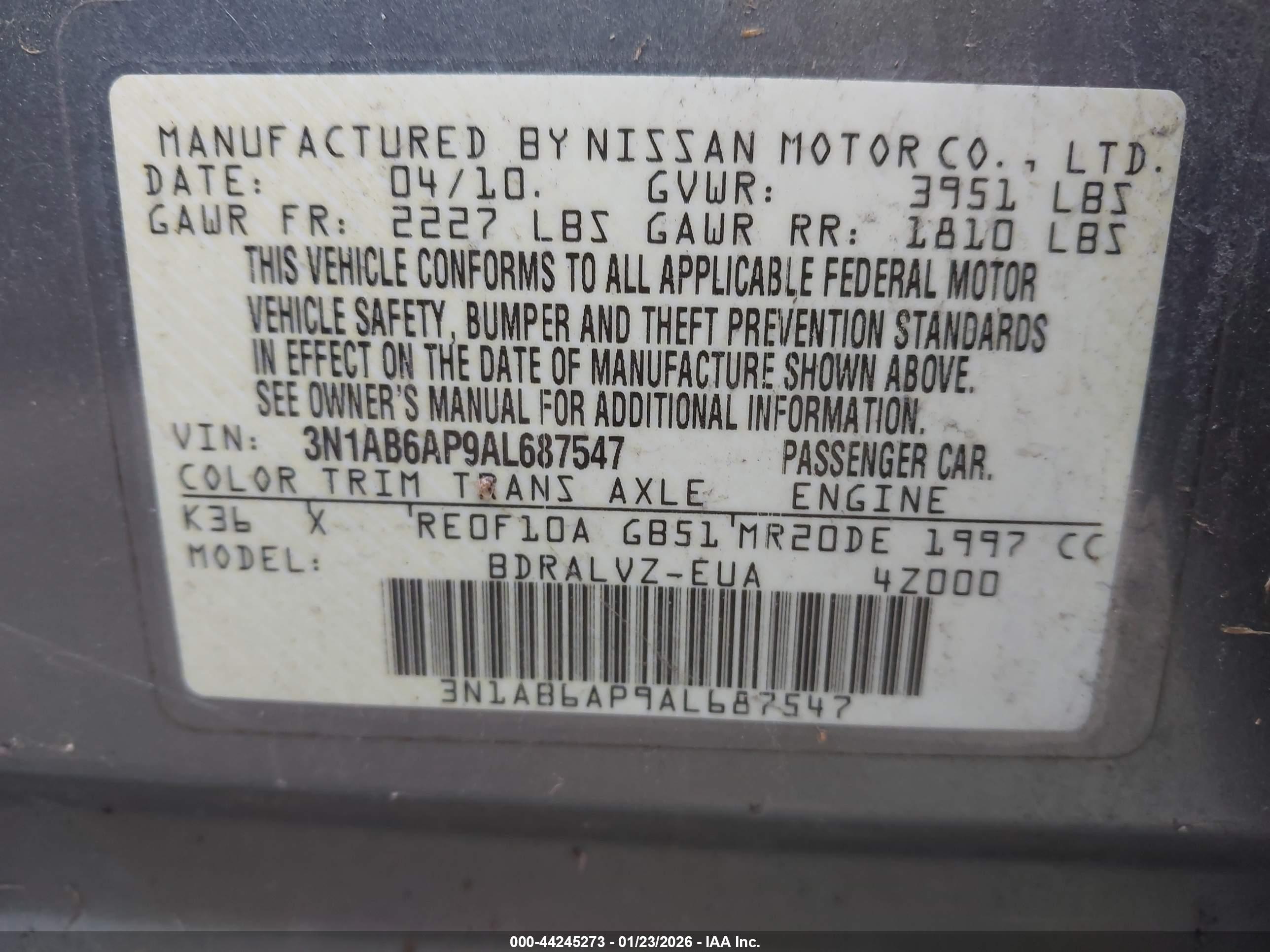 NISSAN SENTRA image 9