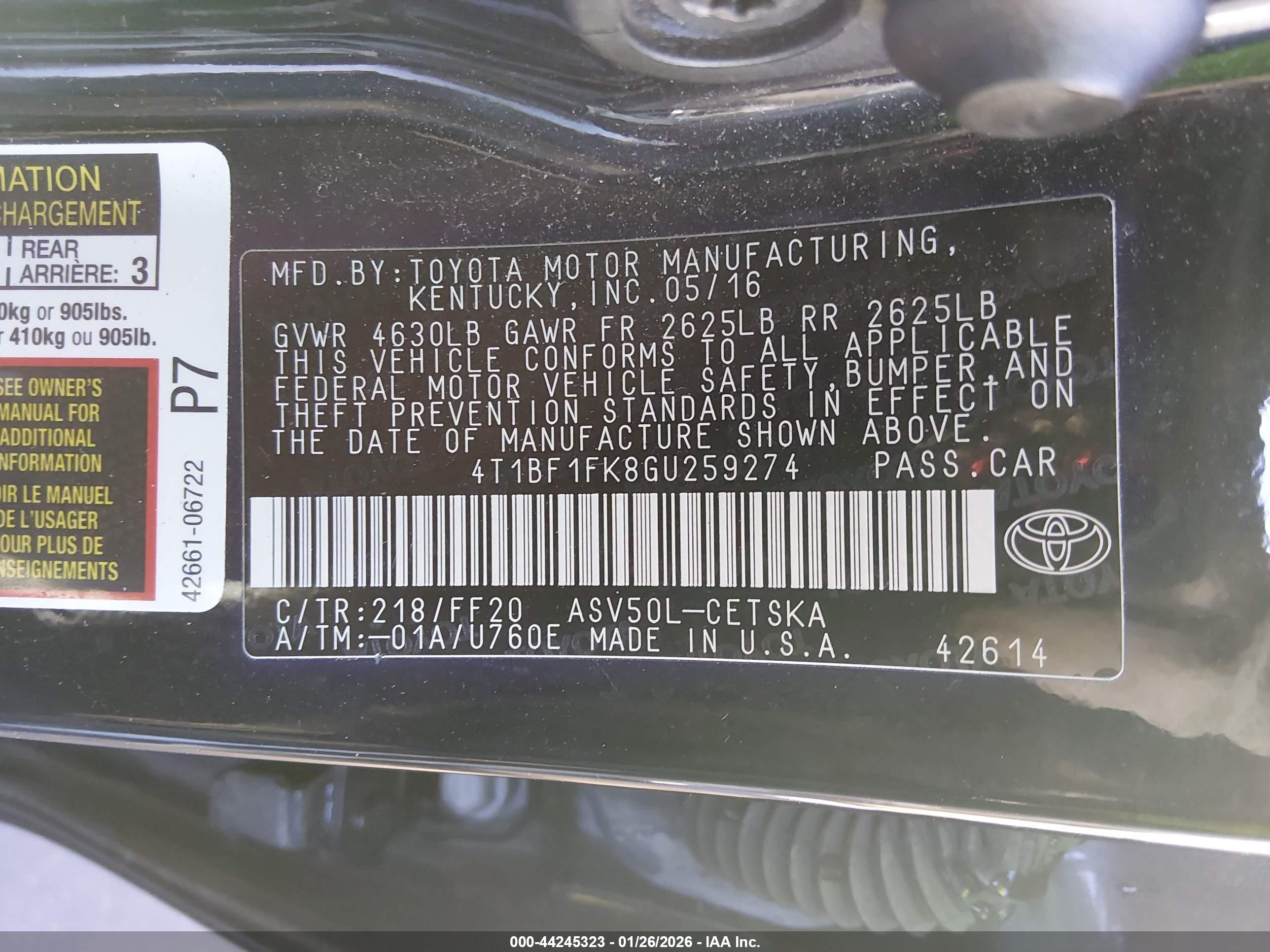 TOYOTA CAMRY image 9