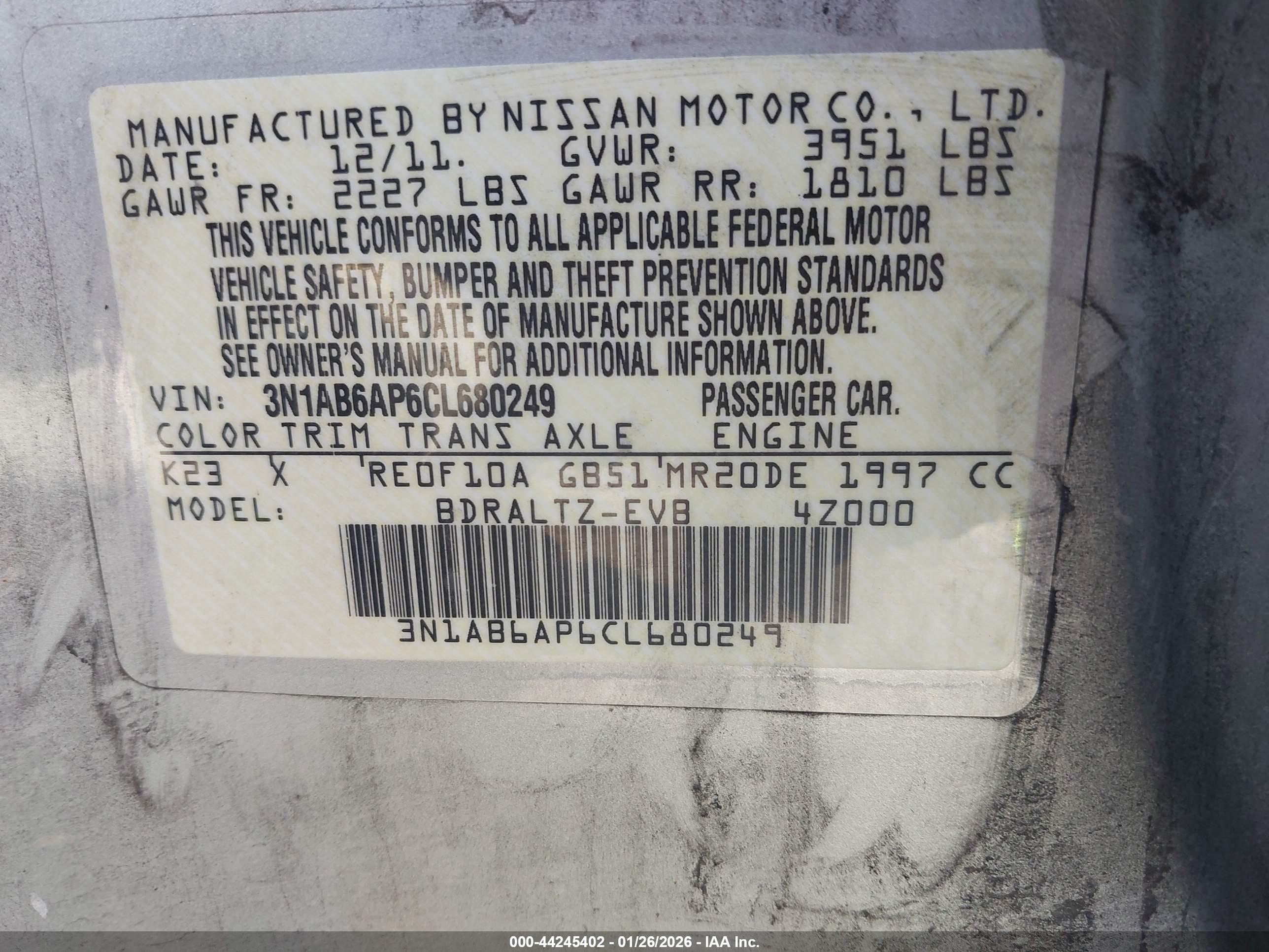 NISSAN SENTRA image 9