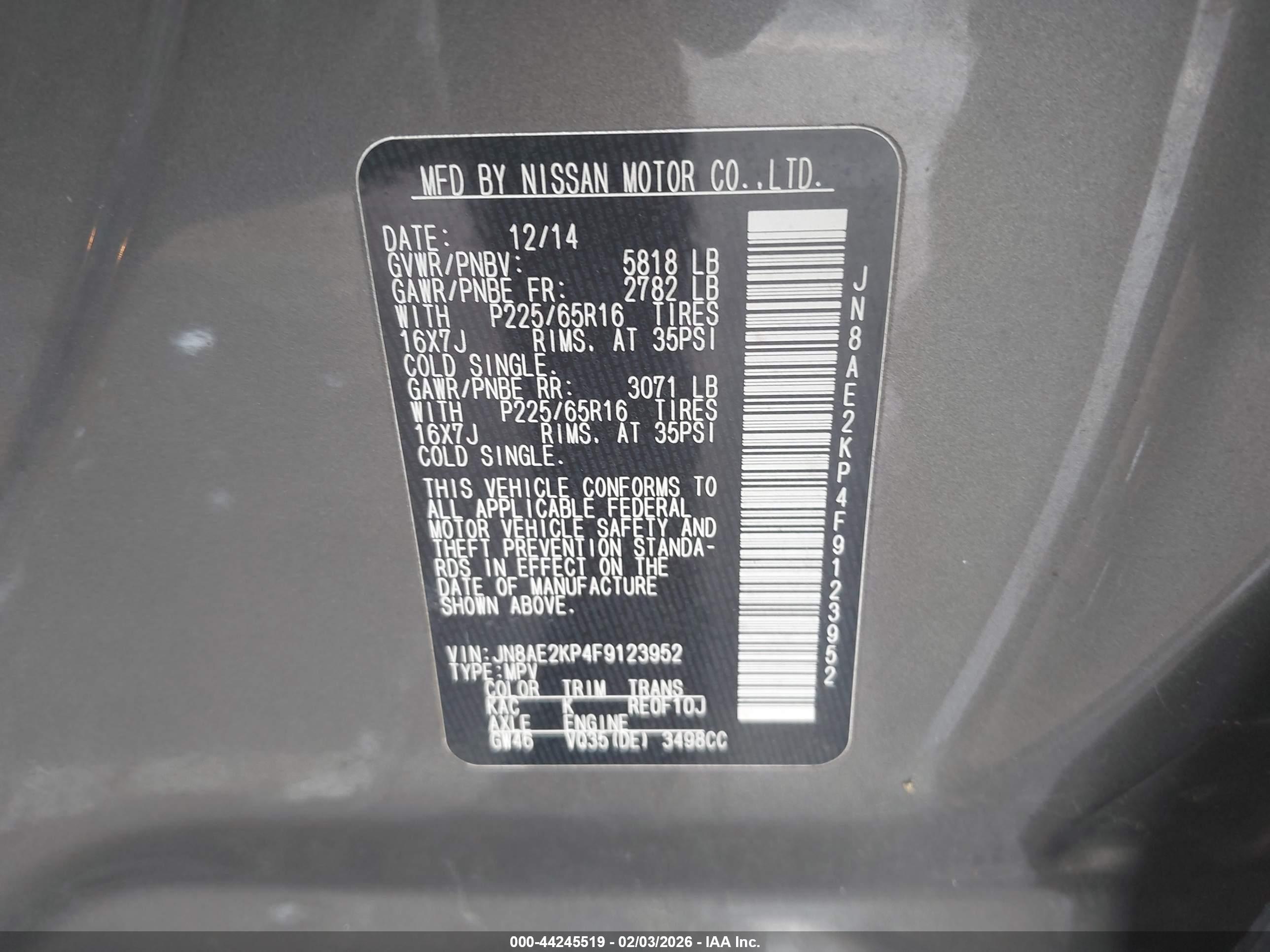 NISSAN QUEST image 9