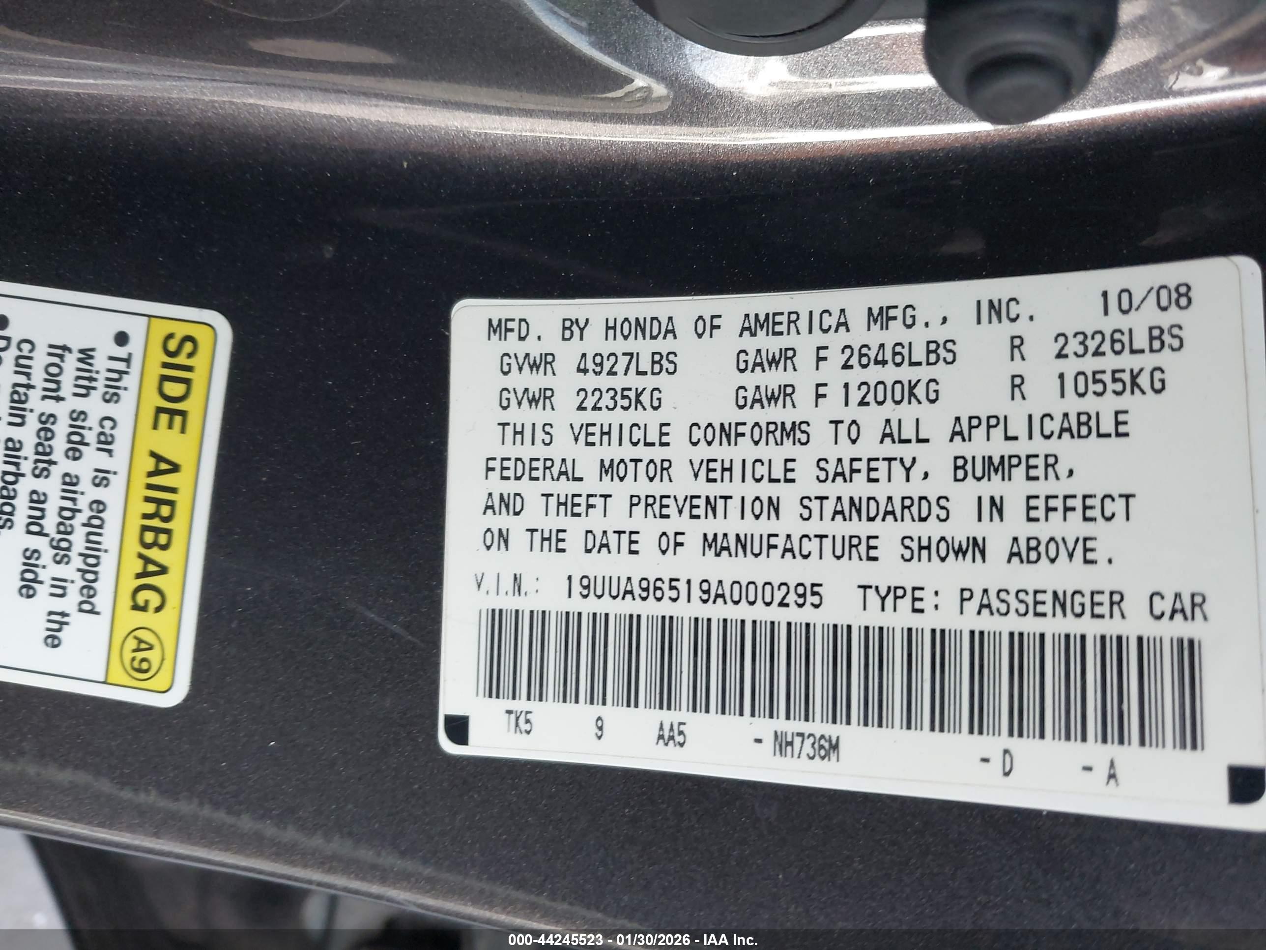ACURA TL image 9