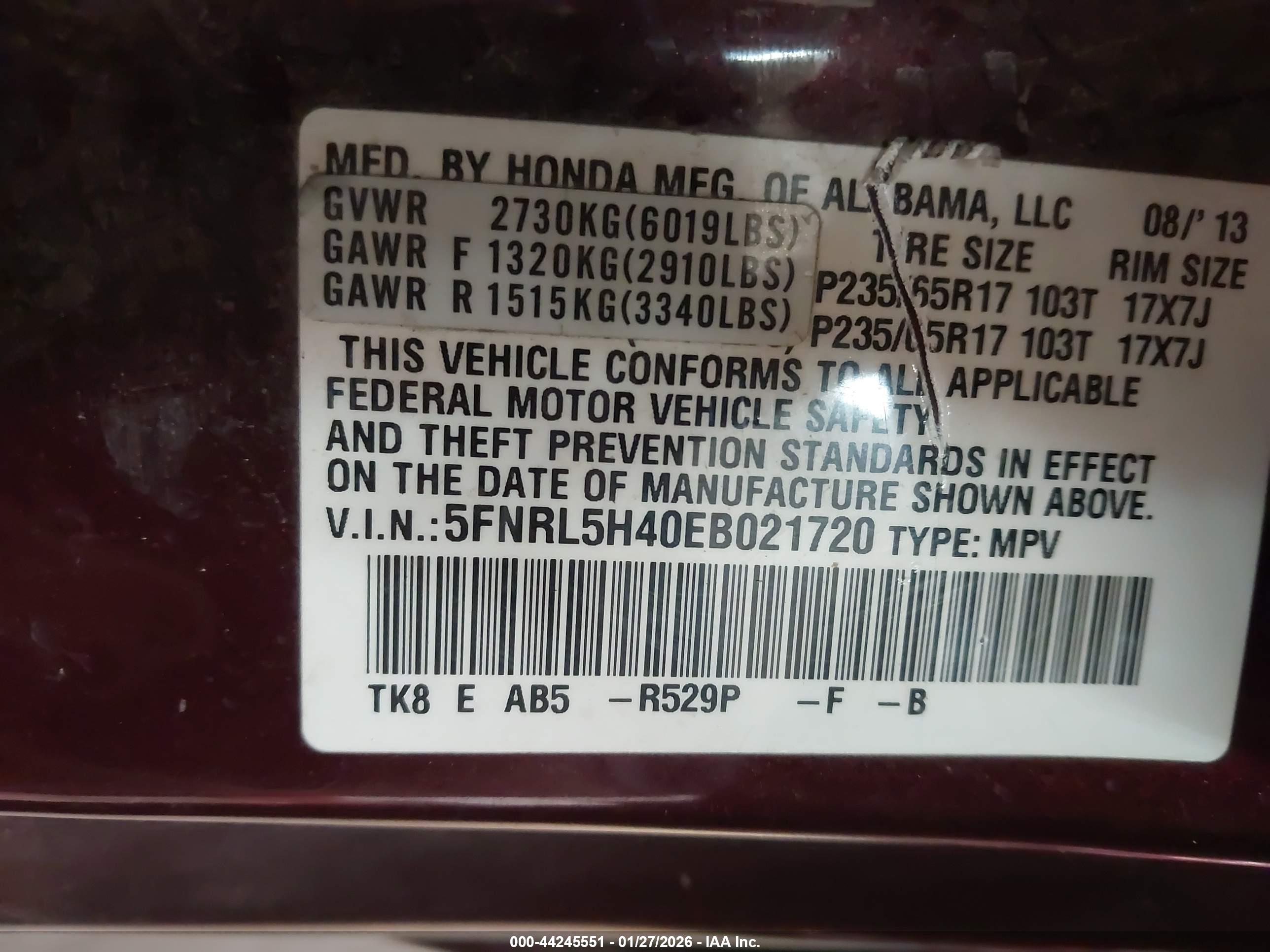 HONDA ODYSSEY image 9
