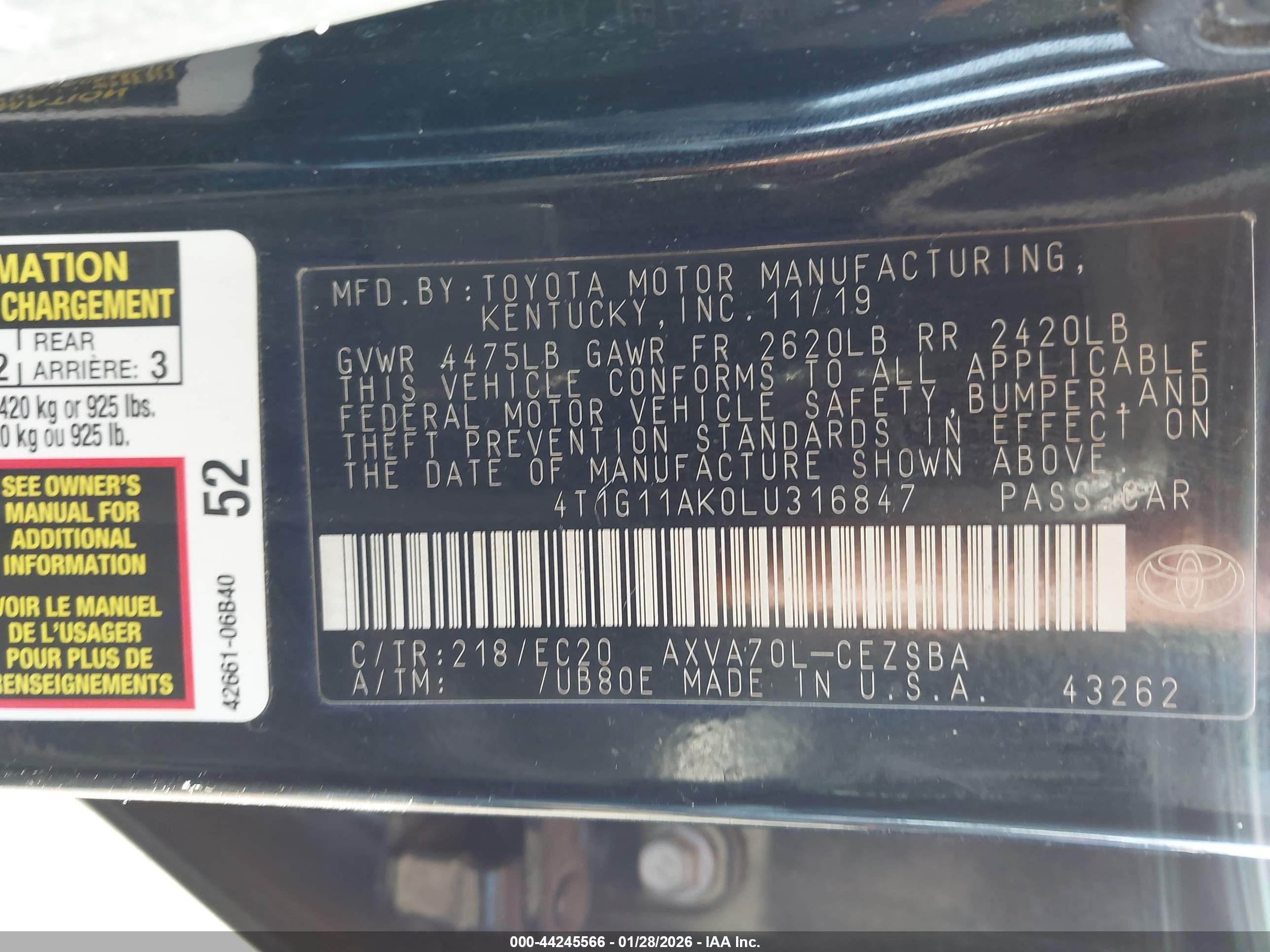 TOYOTA CAMRY image 9