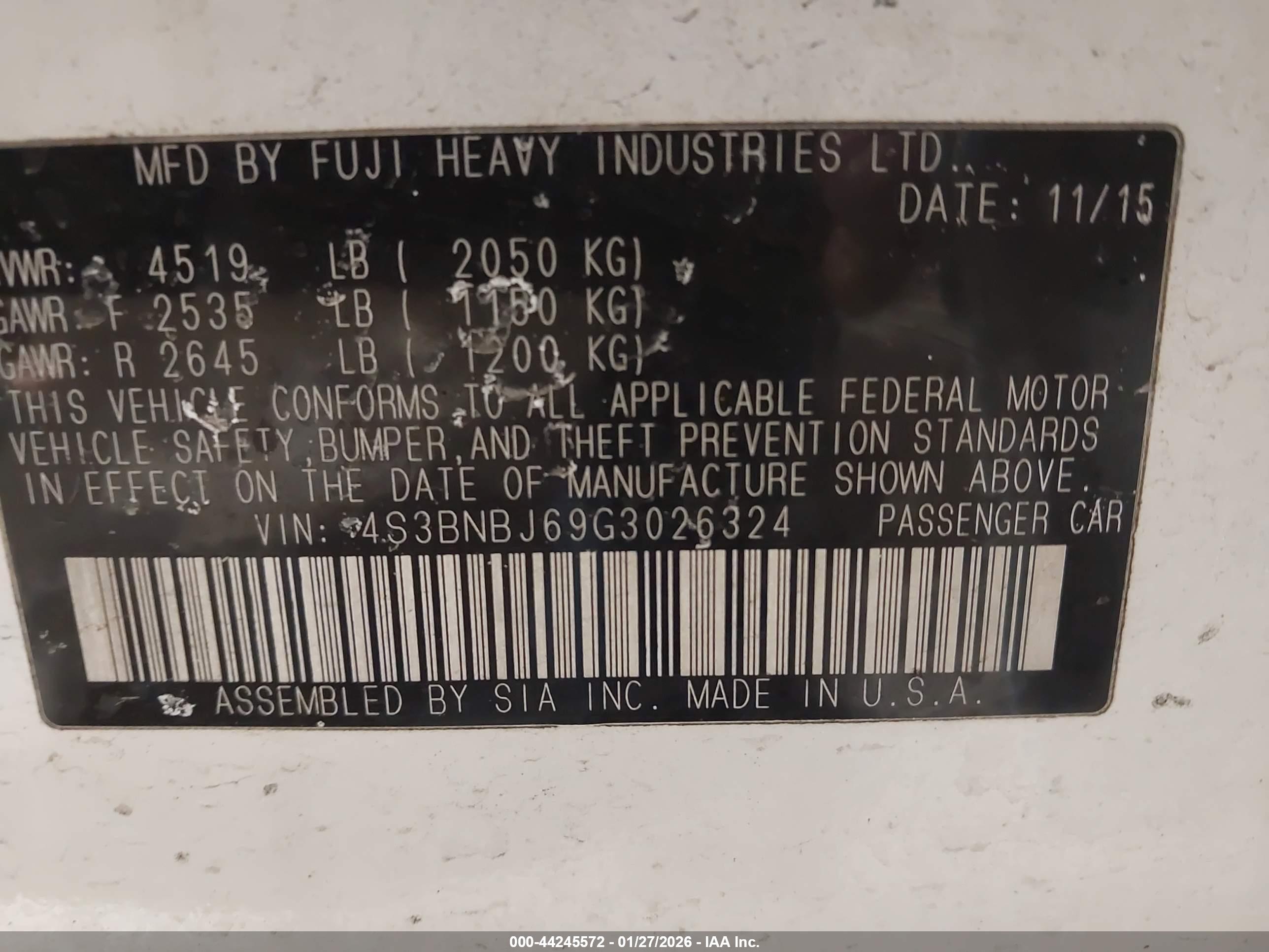 SUBARU LEGACY image 9