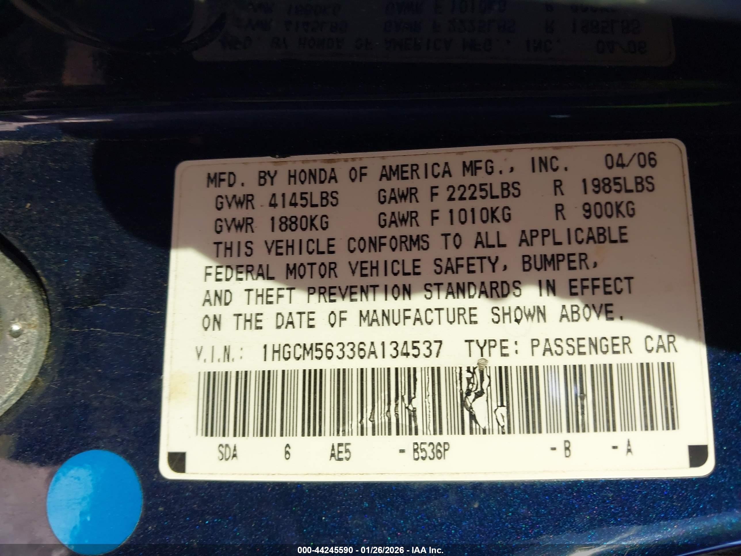 HONDA ACCORD image 9