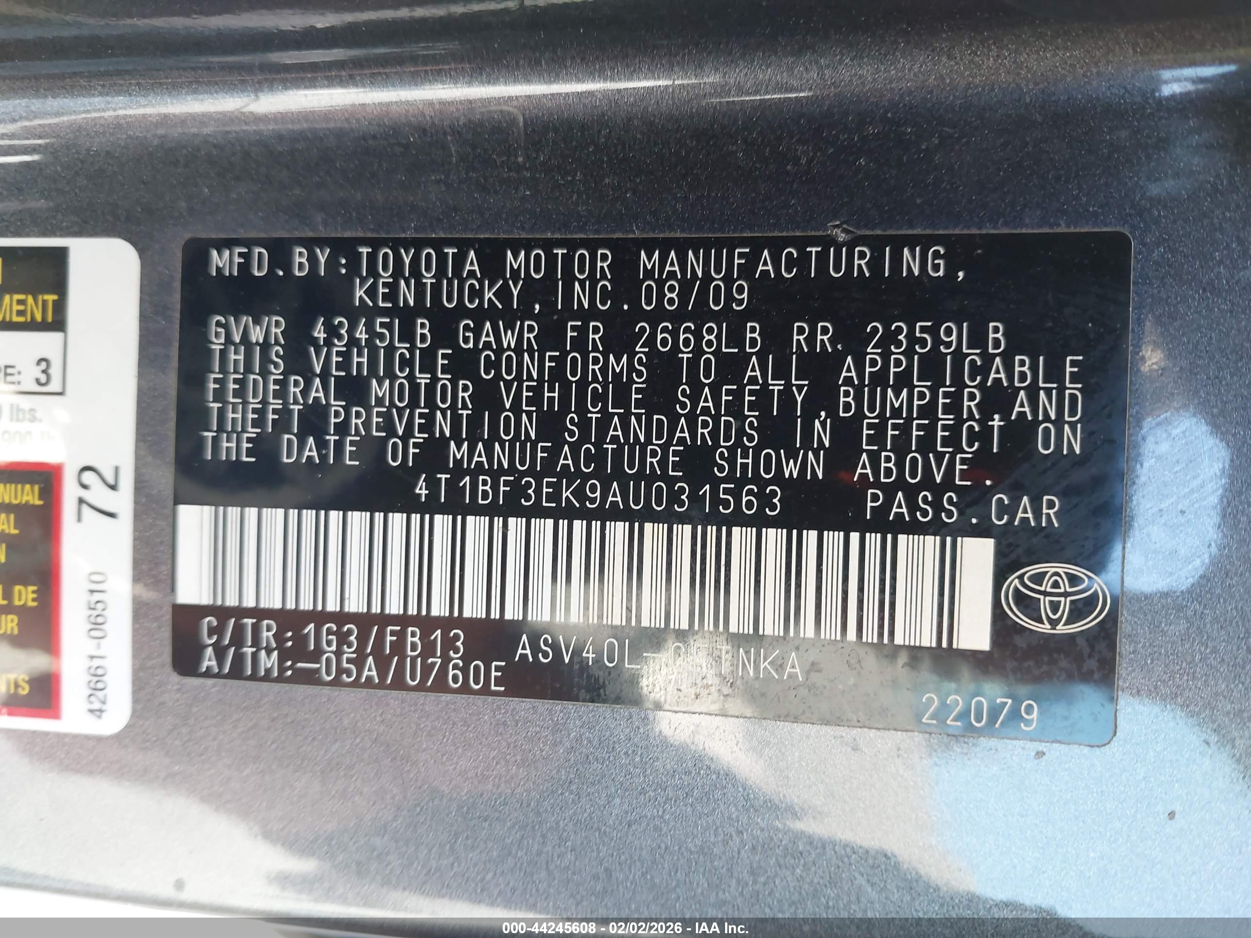 TOYOTA CAMRY image 9