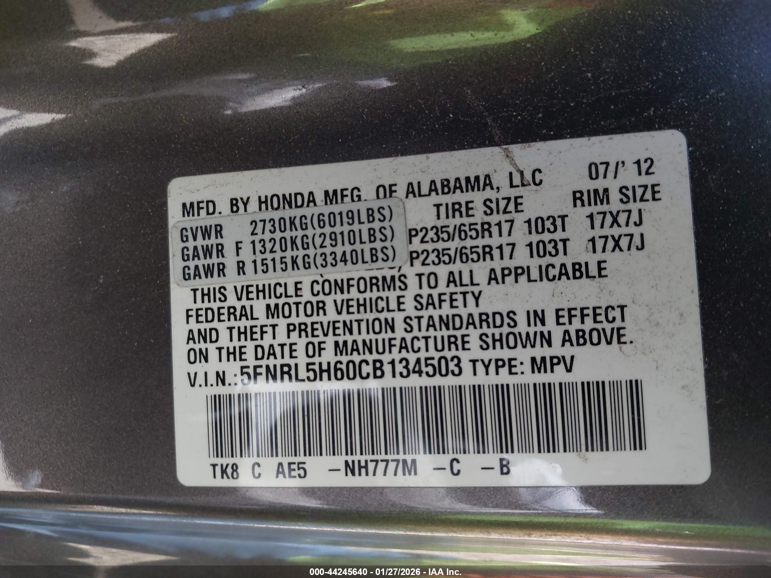 HONDA ODYSSEY image 9