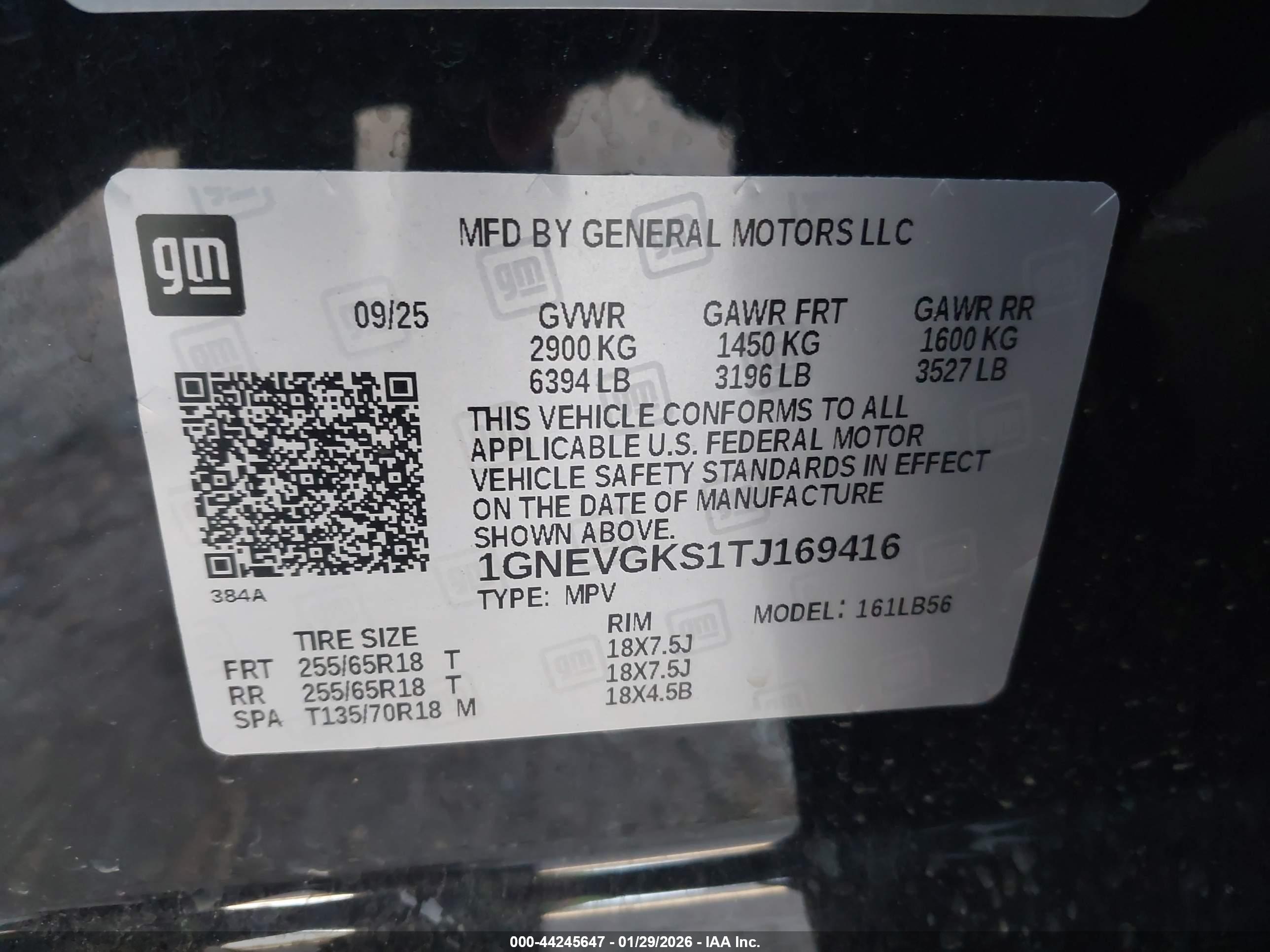CHEVROLET TRAVERSE image 9