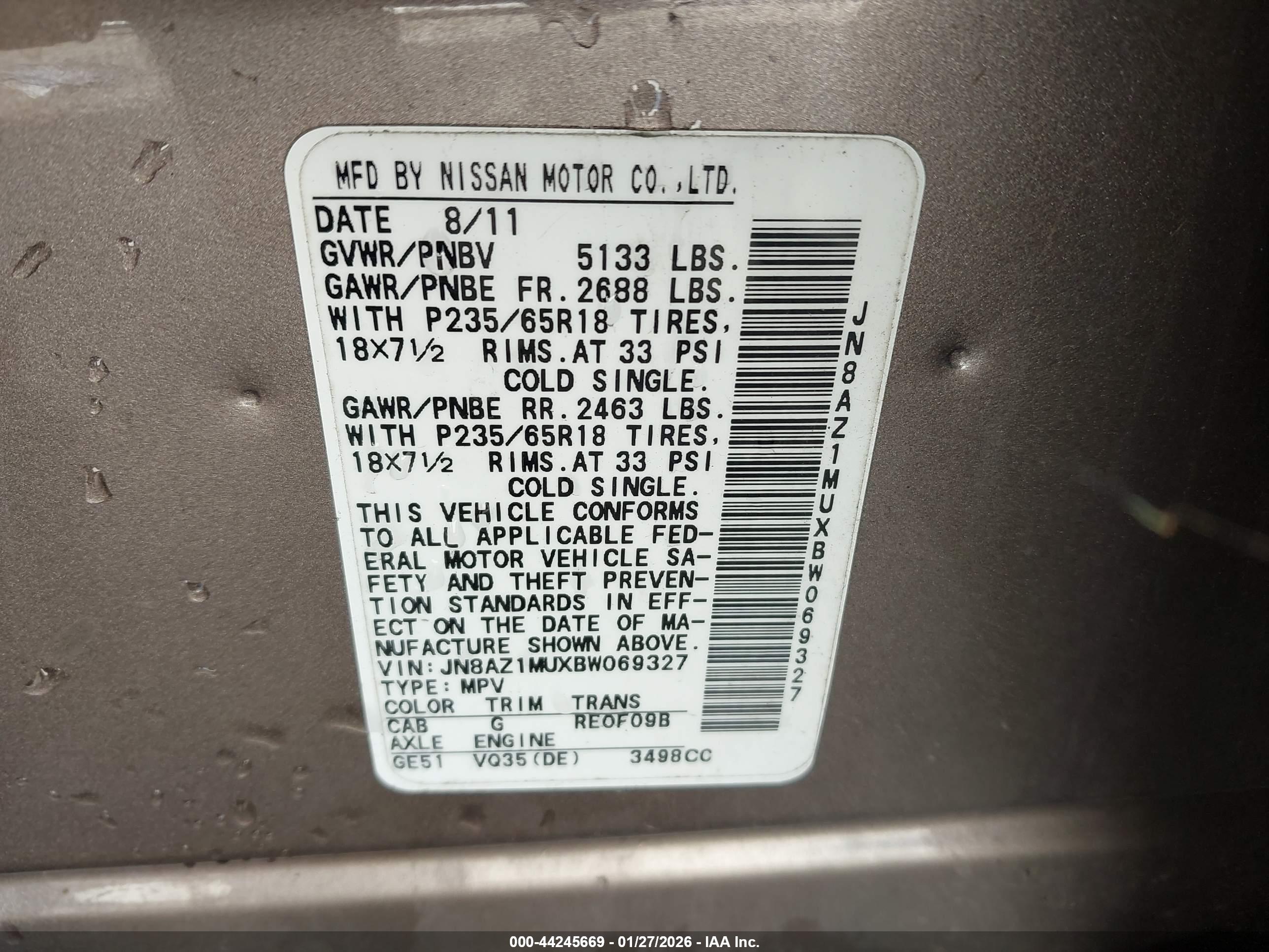 NISSAN MURANO image 9