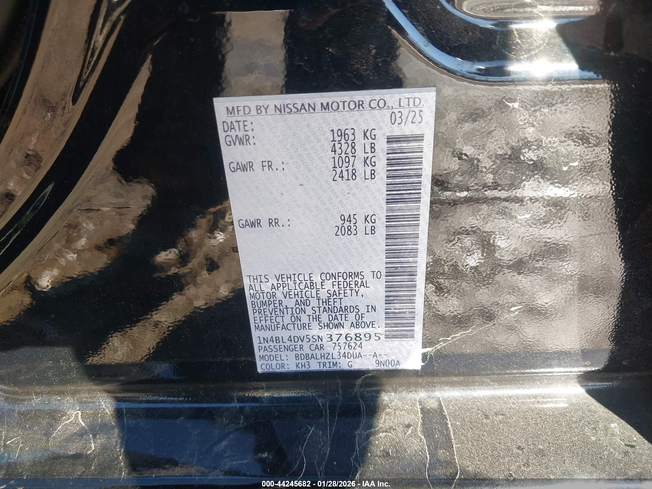 NISSAN ALTIMA image 9