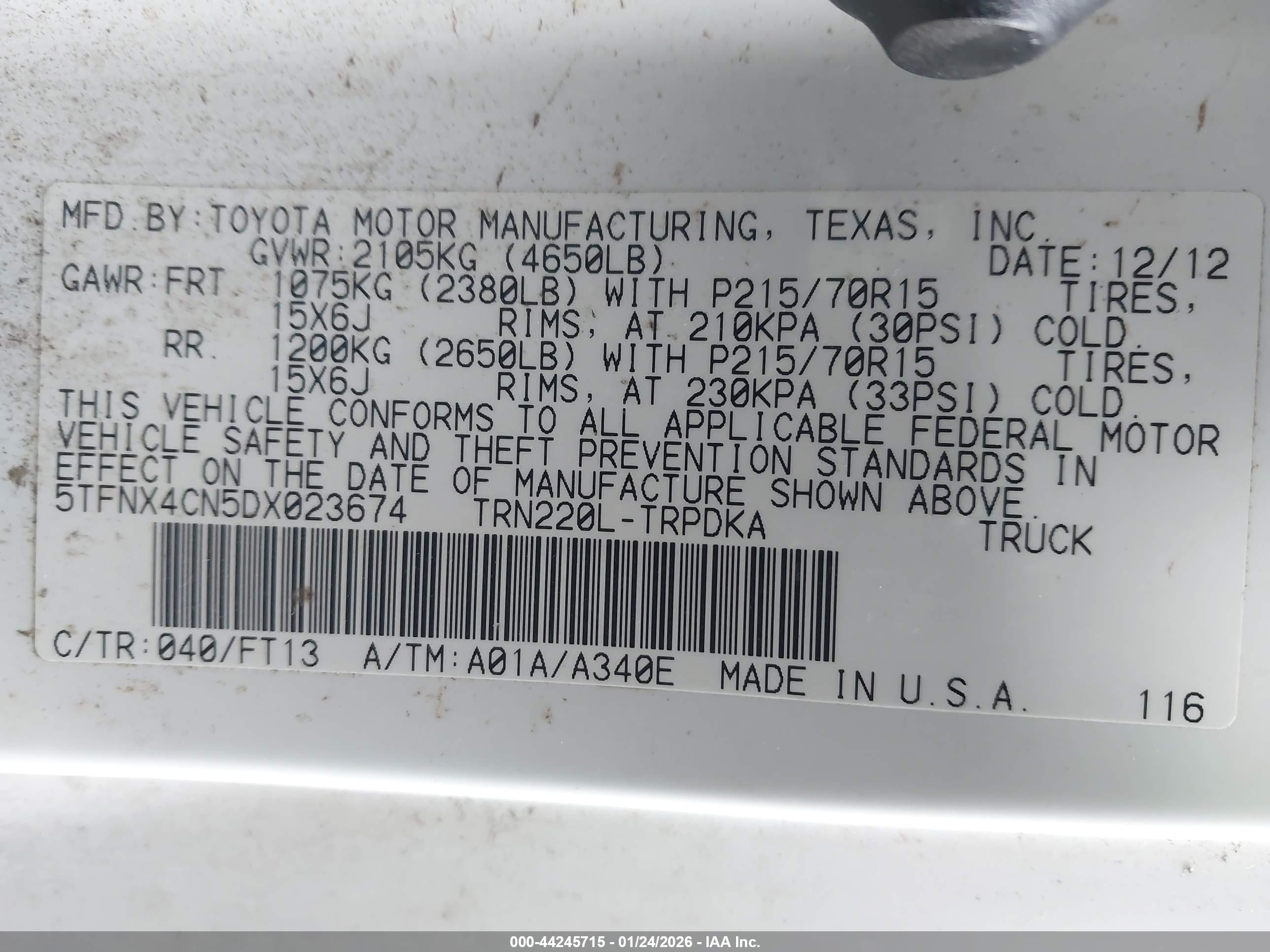 TOYOTA TACOMA image 9