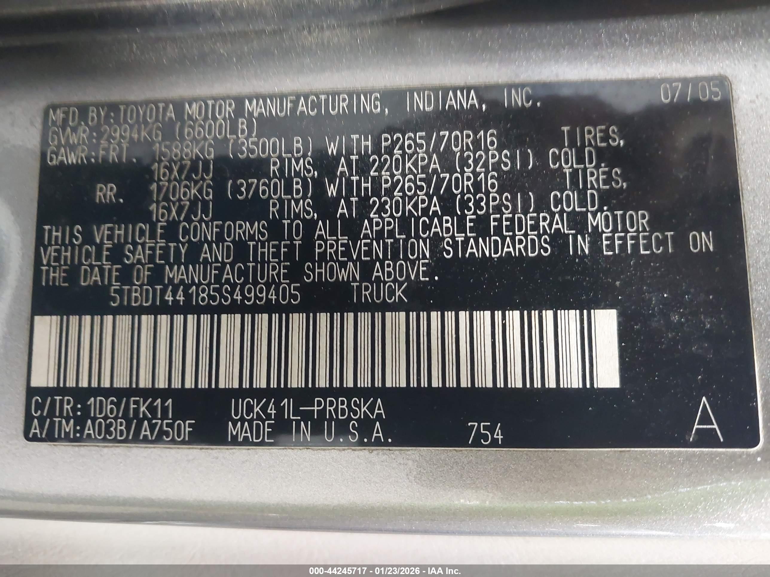 TOYOTA TUNDRA image 9