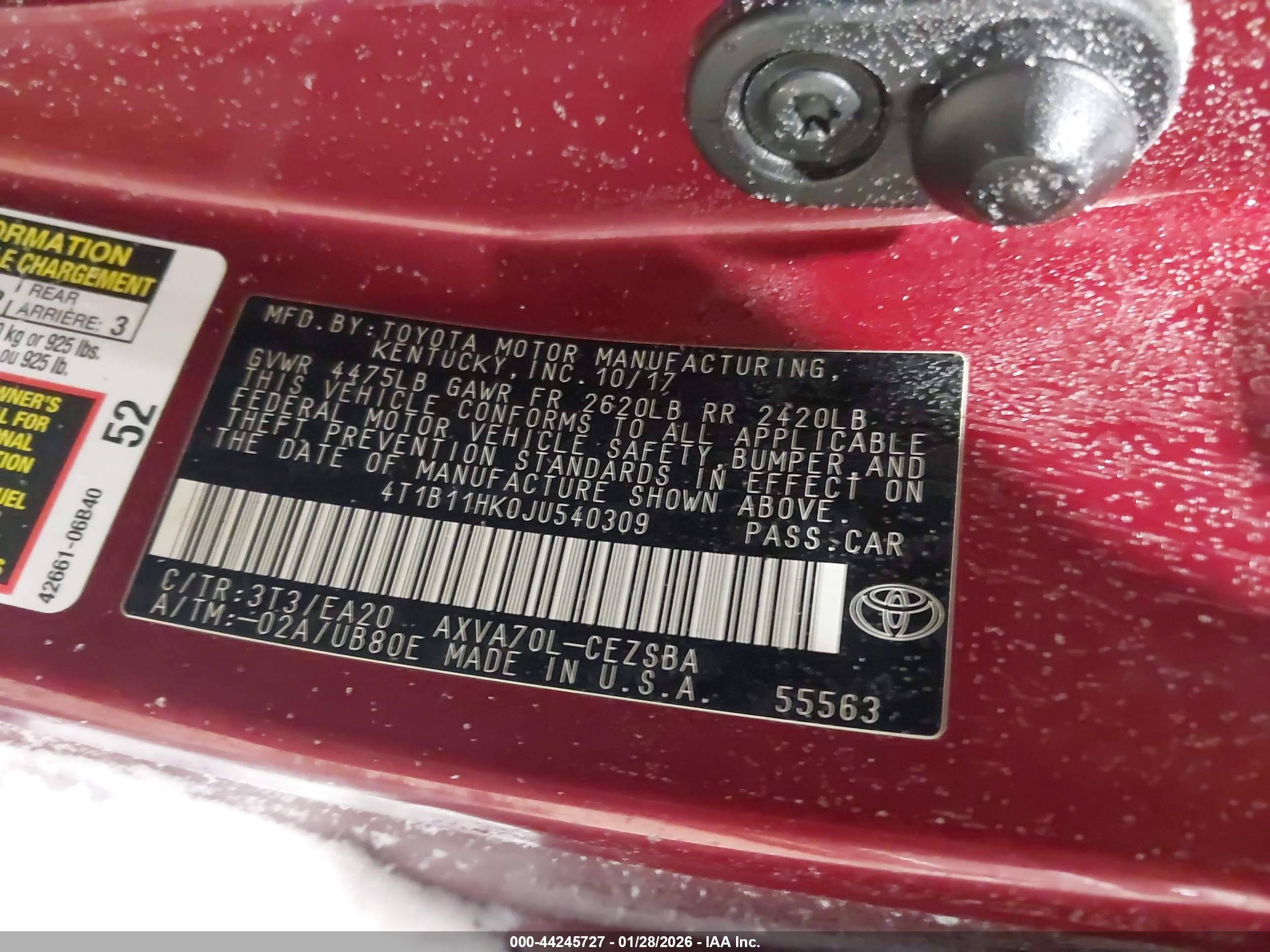 TOYOTA CAMRY image 9