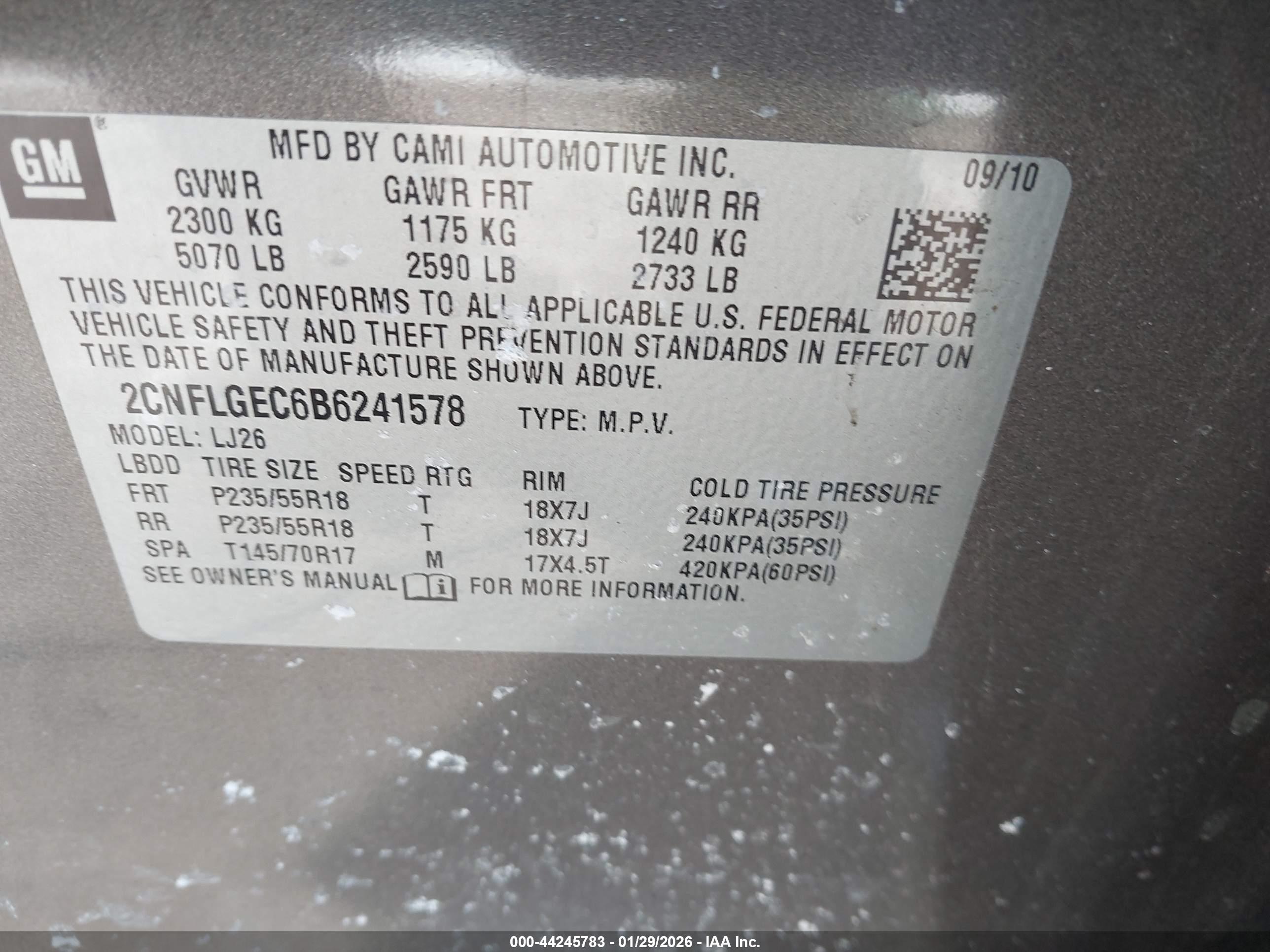 CHEVROLET EQUINOX image 9