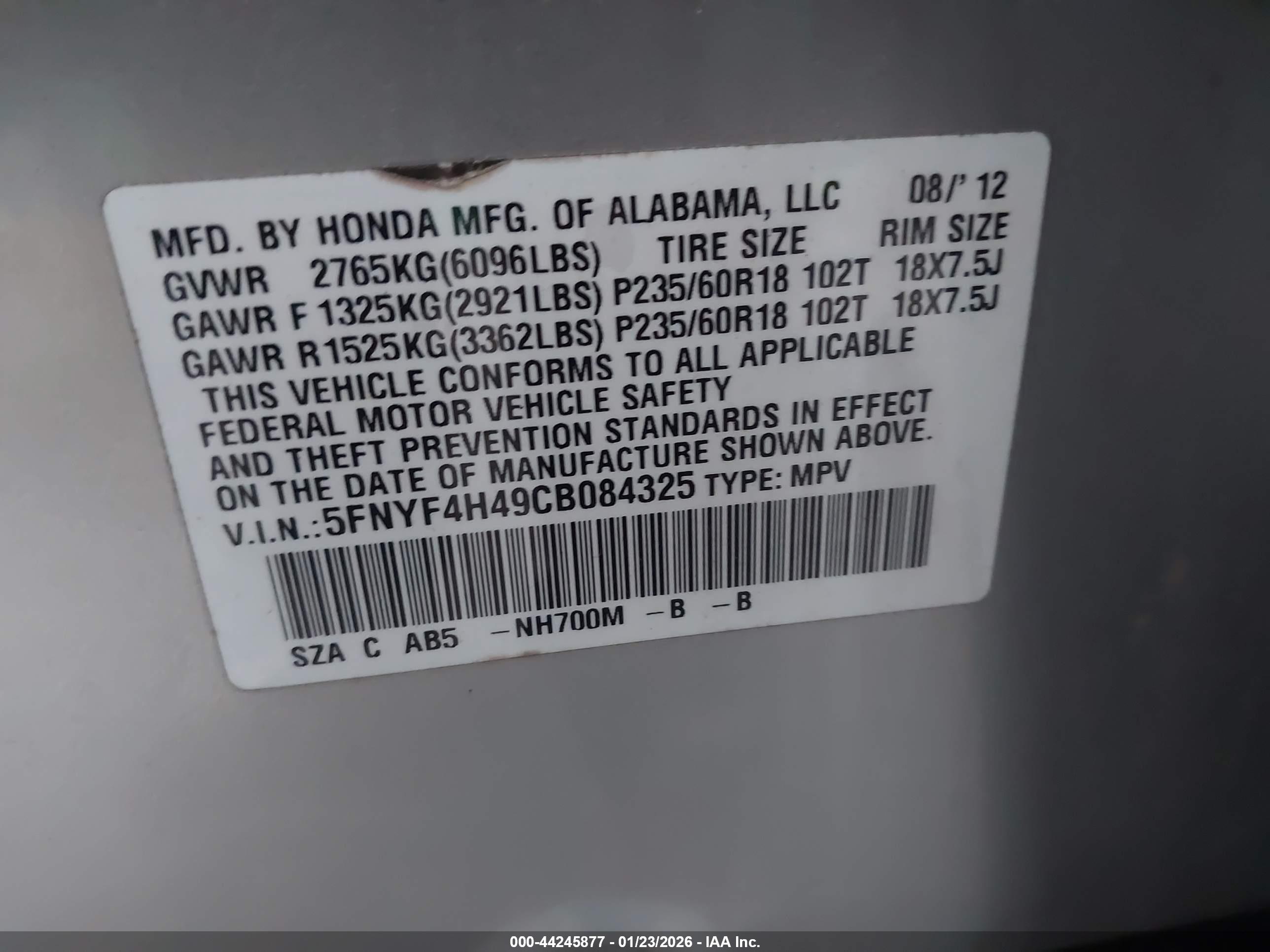 HONDA PILOT image 9