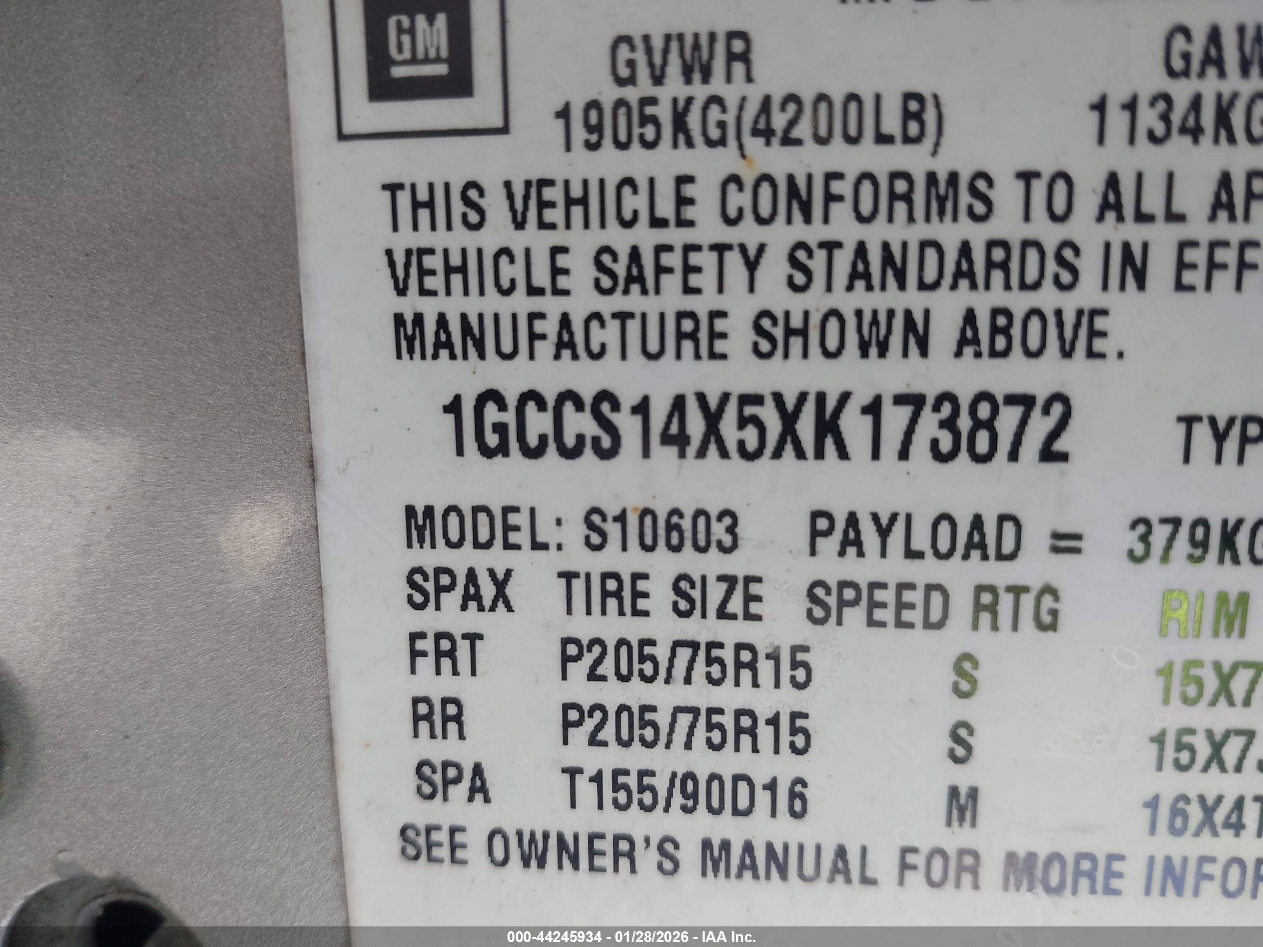 CHEVROLET S-10 image 9
