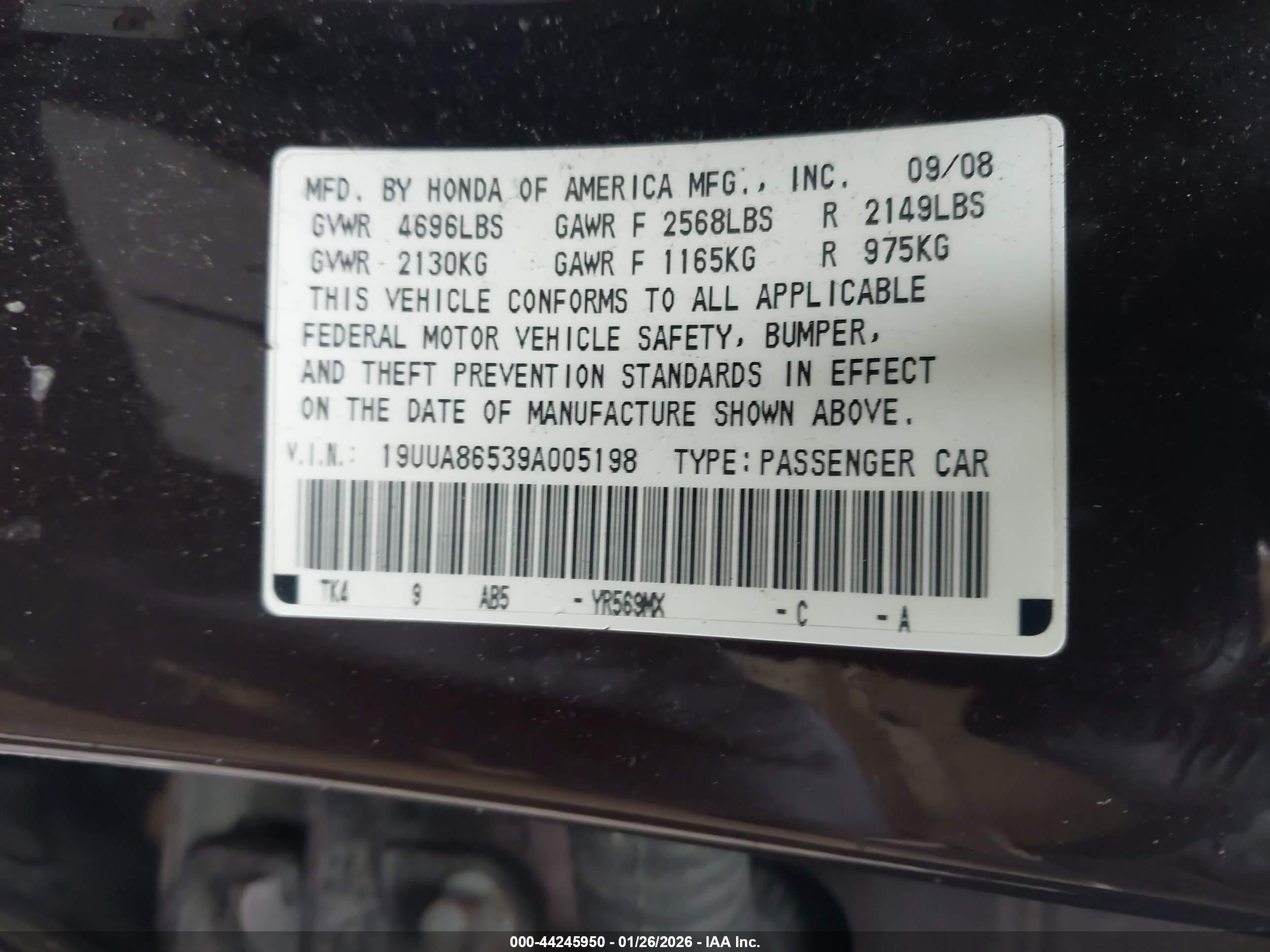ACURA TL image 9