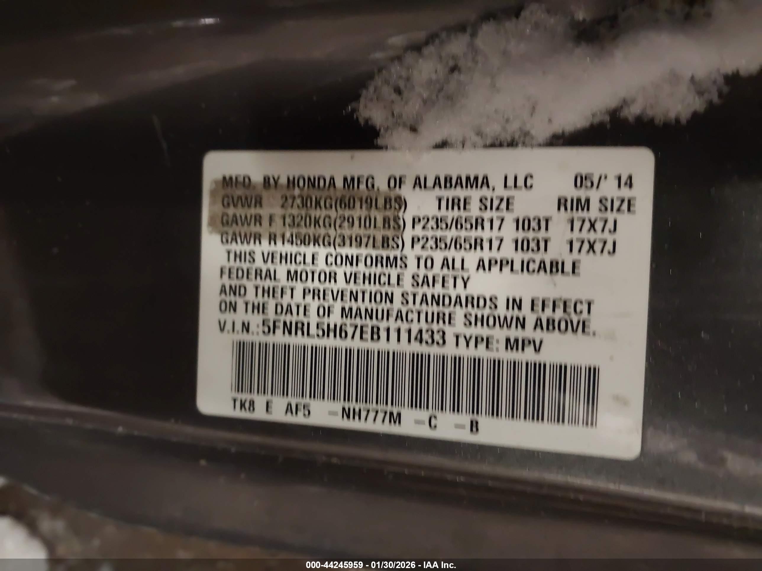 HONDA ODYSSEY image 9
