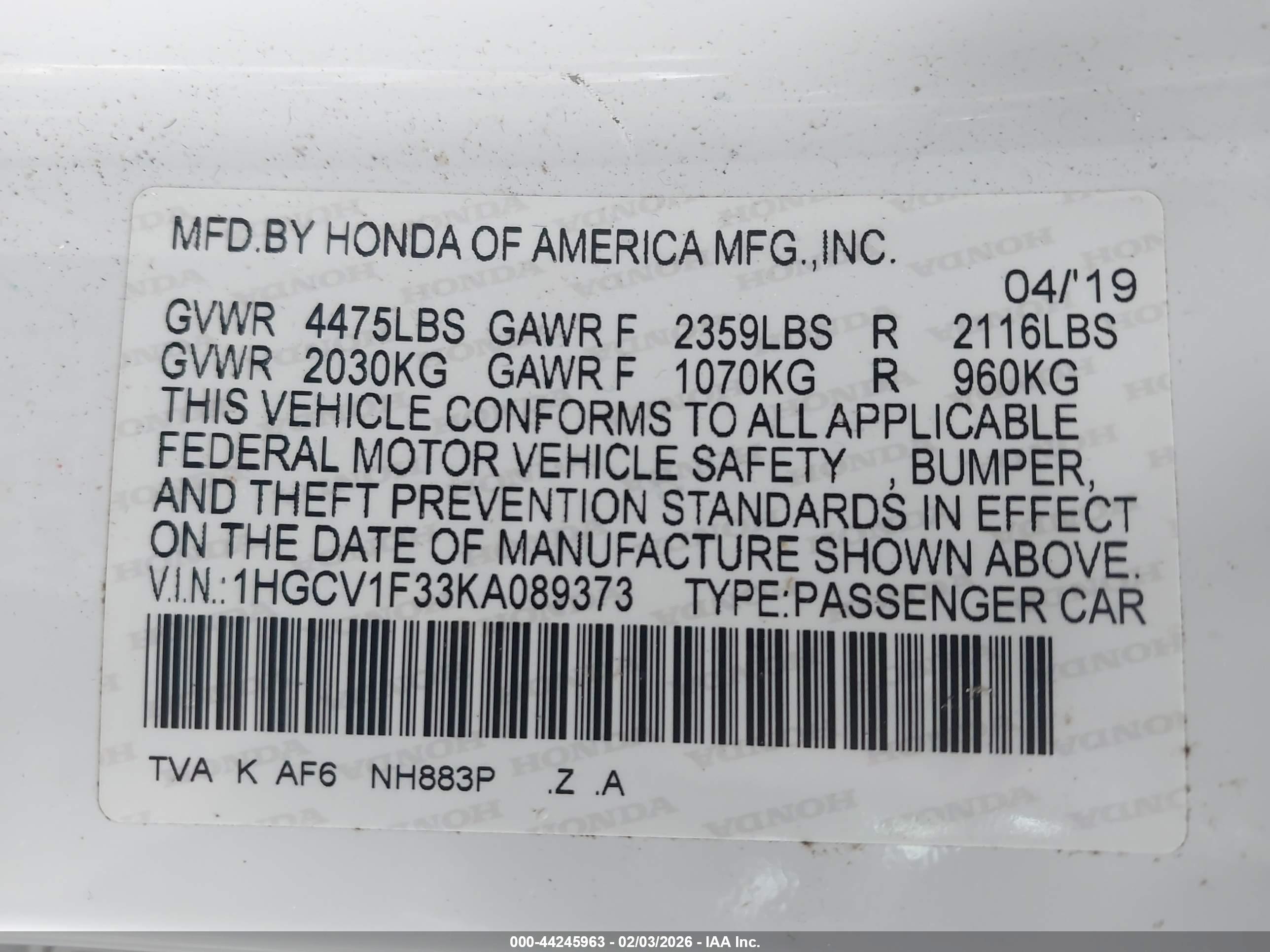 HONDA ACCORD image 9