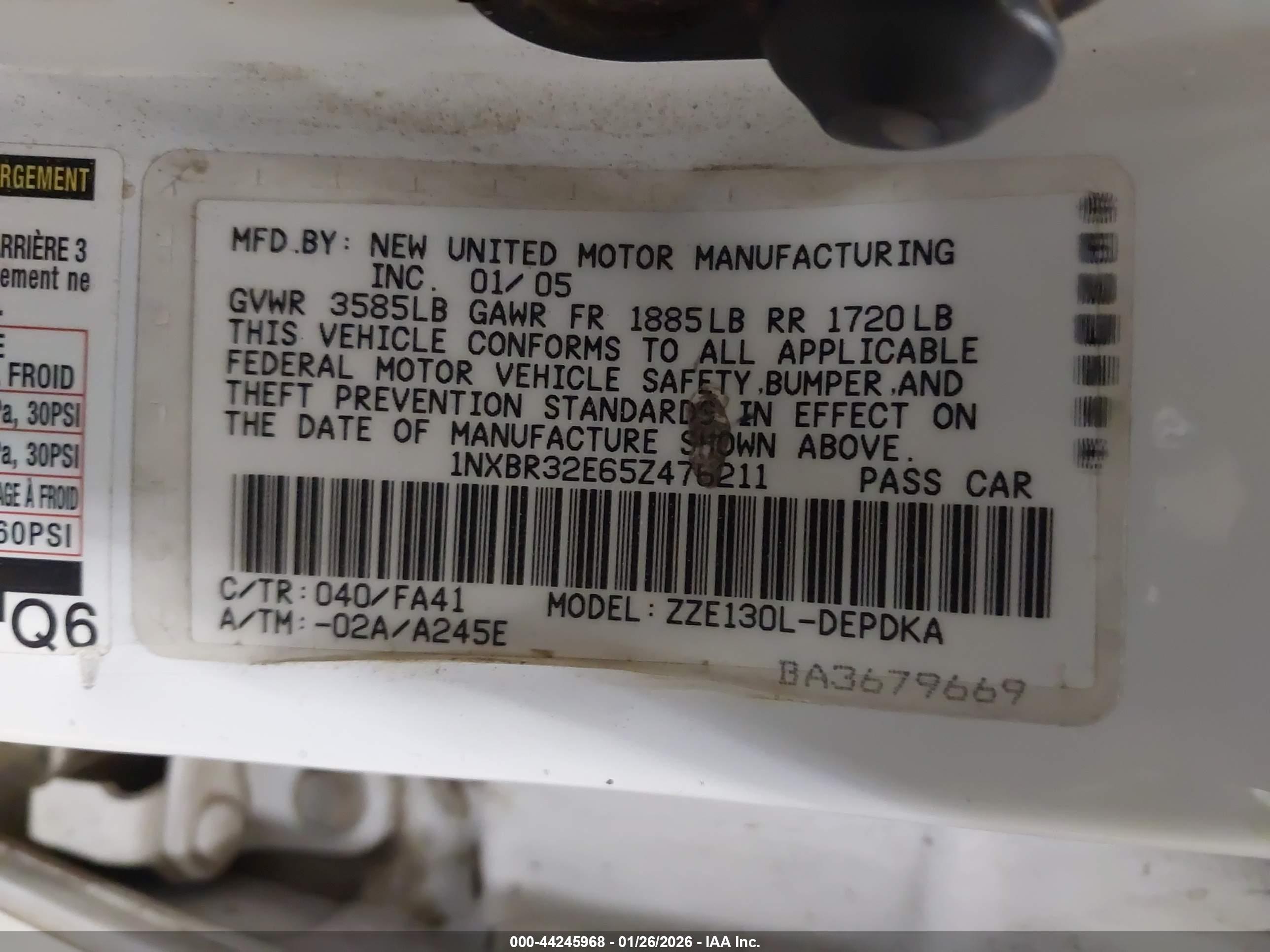 TOYOTA COROLLA image 9