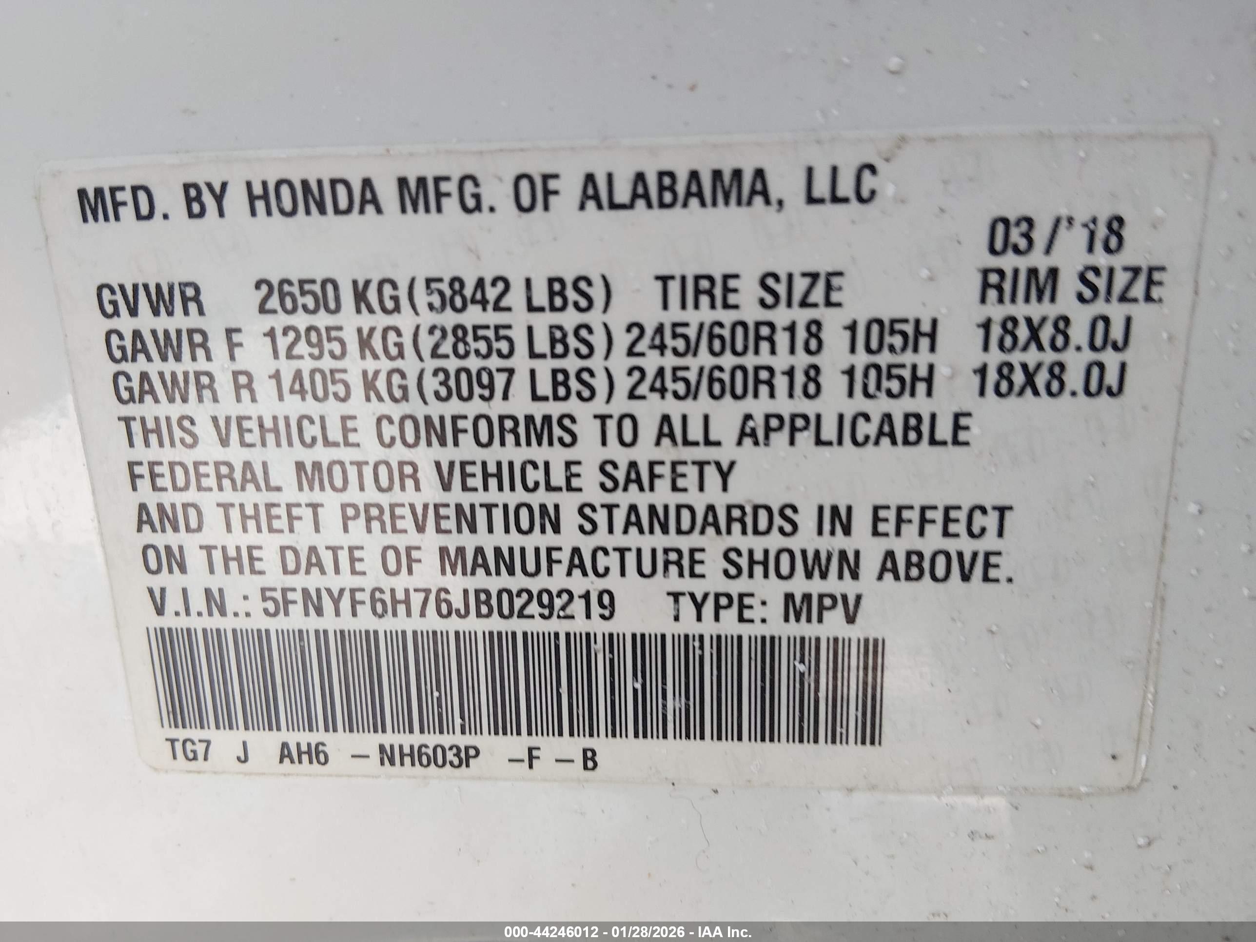 HONDA PILOT image 9