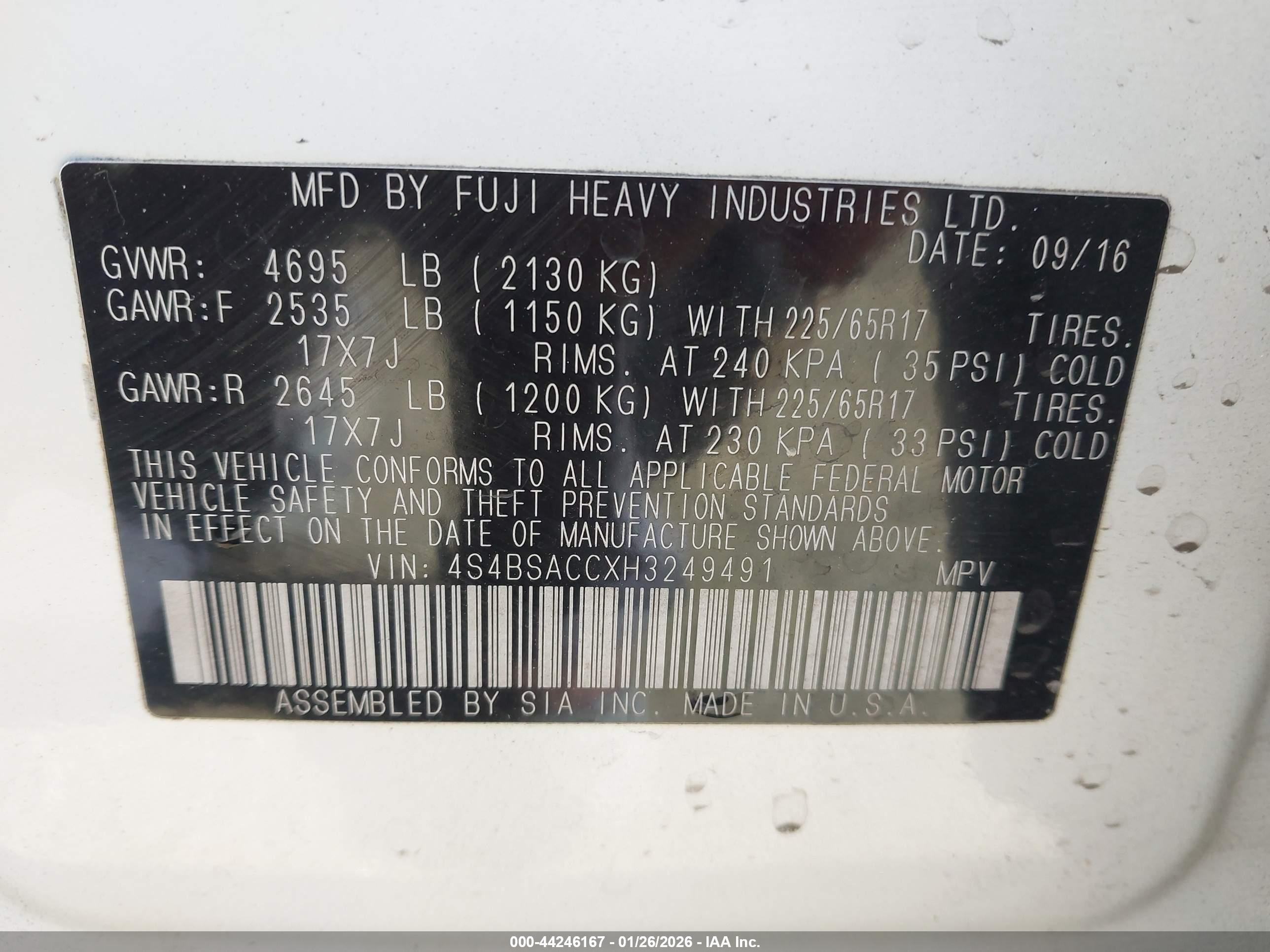 SUBARU OUTBACK image 9