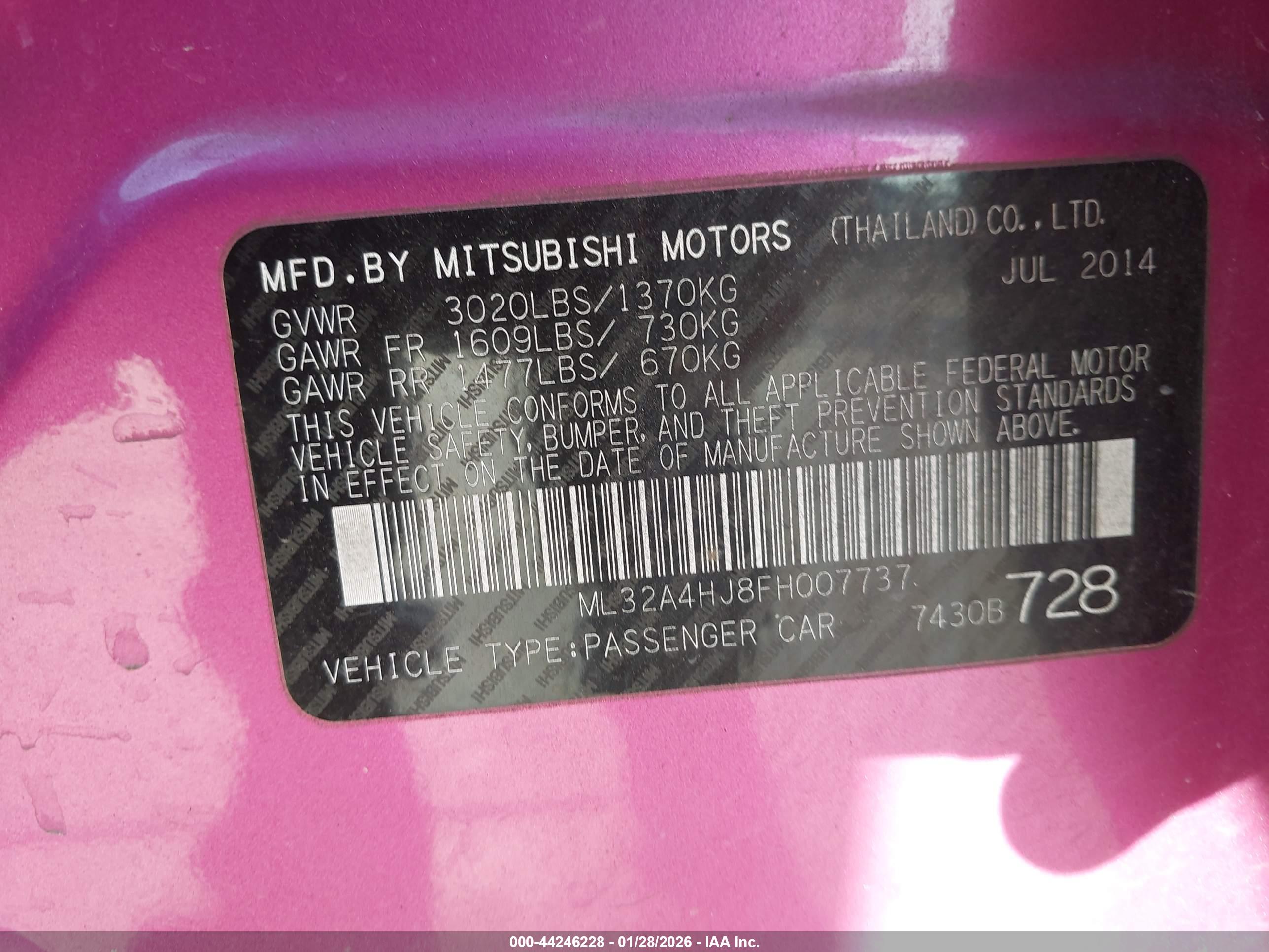 MITSUBISHI MIRAGE image 9