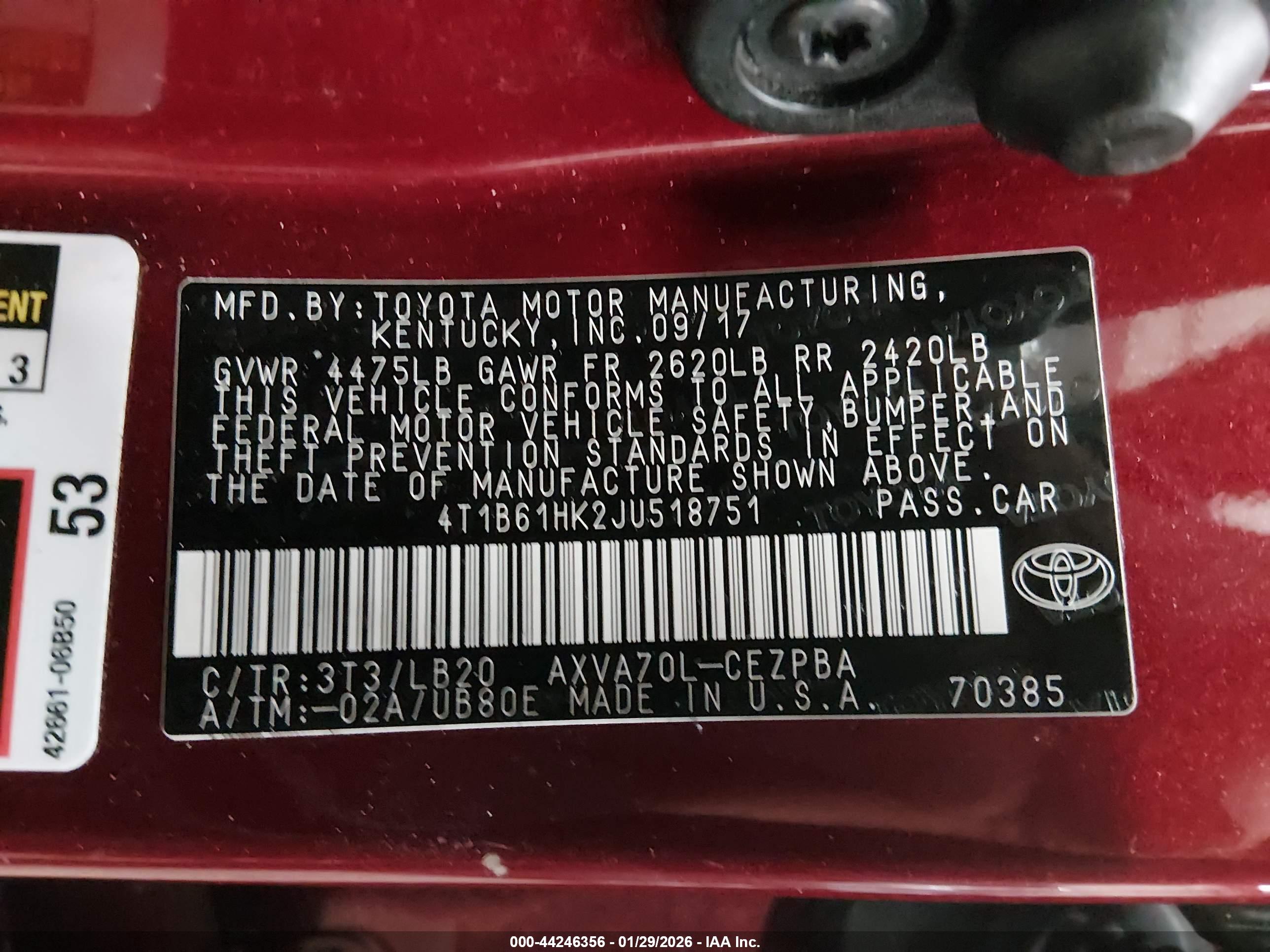 TOYOTA CAMRY image 9
