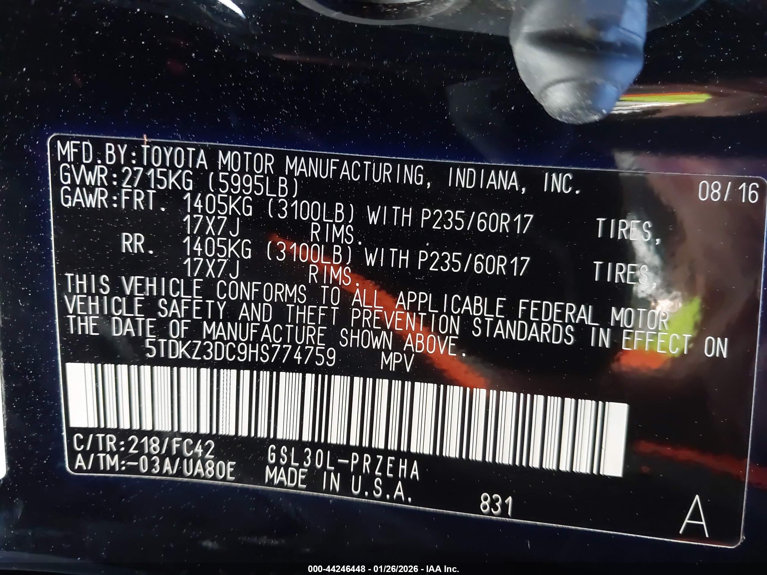 TOYOTA SIENNA image 9