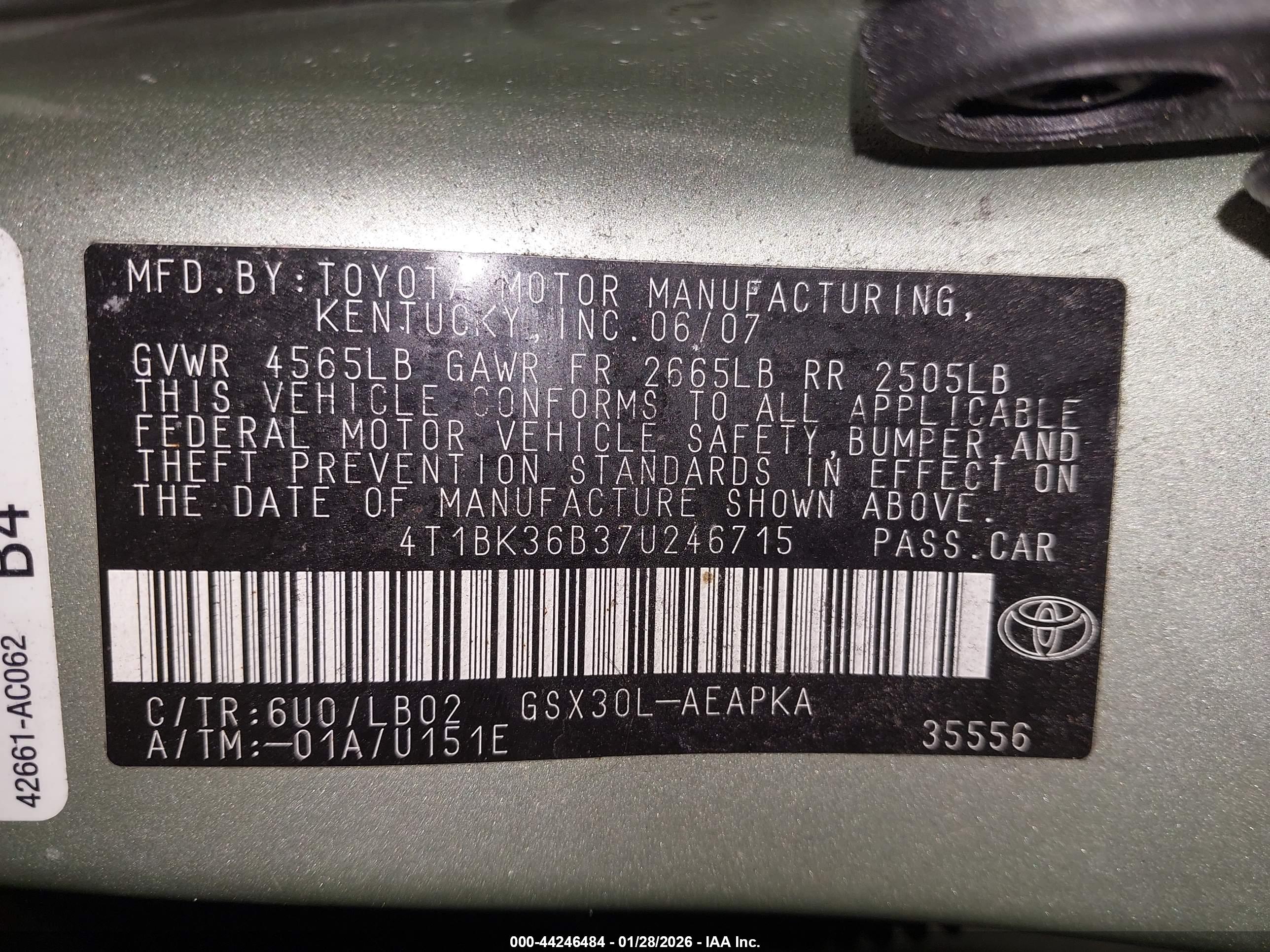 TOYOTA AVALON image 9