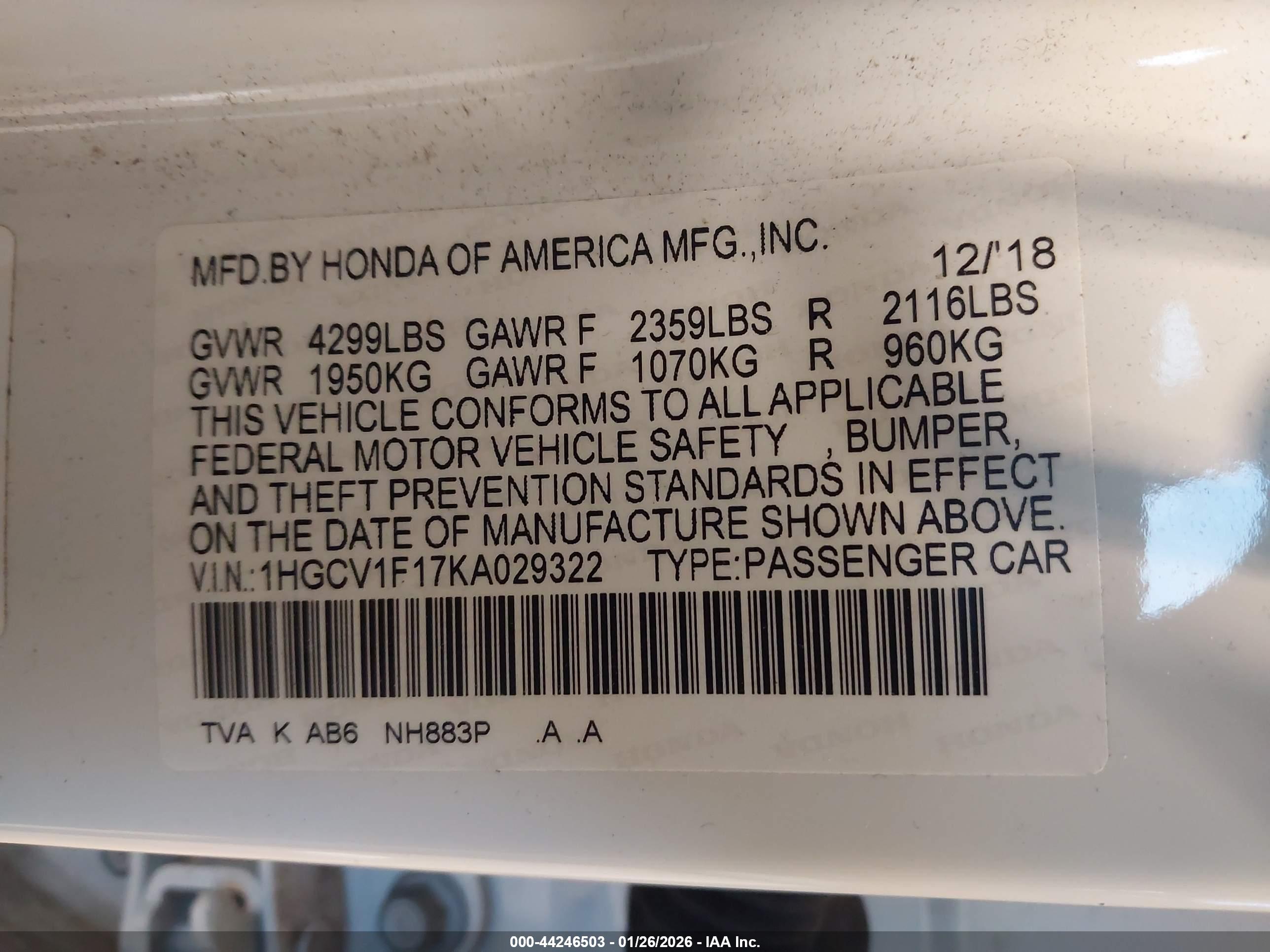 HONDA ACCORD image 9