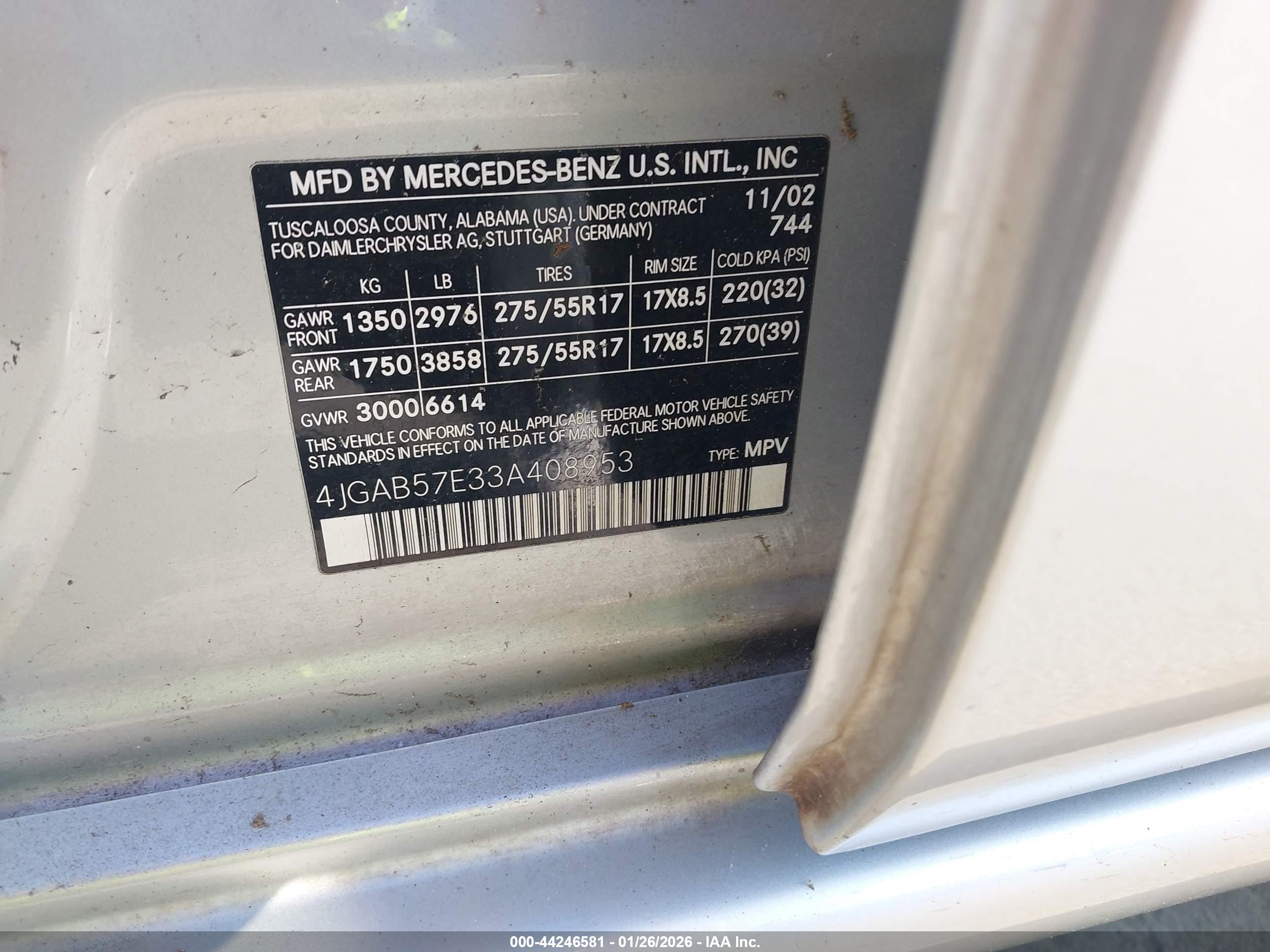 MERCEDES-BENZ ML image 9