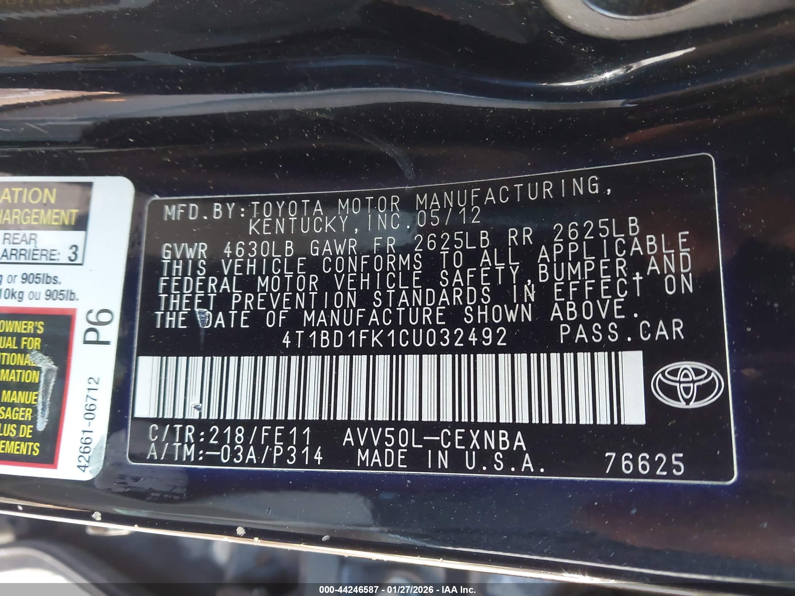 TOYOTA CAMRY image 9