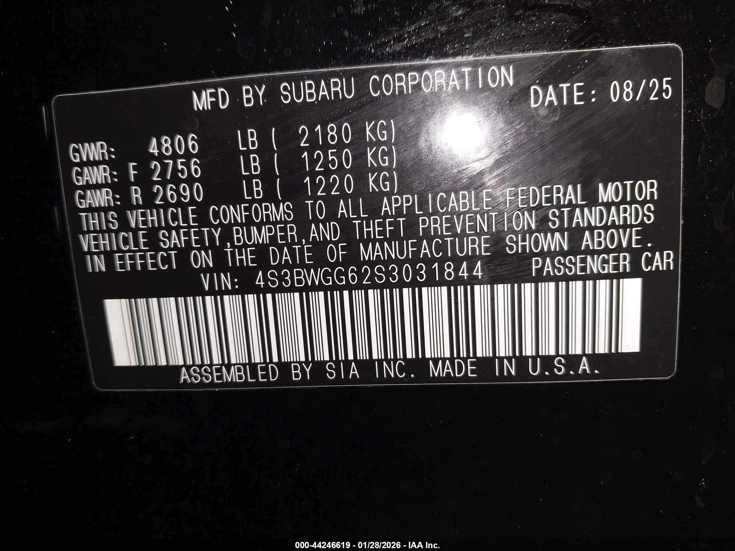 SUBARU LEGACY image 9