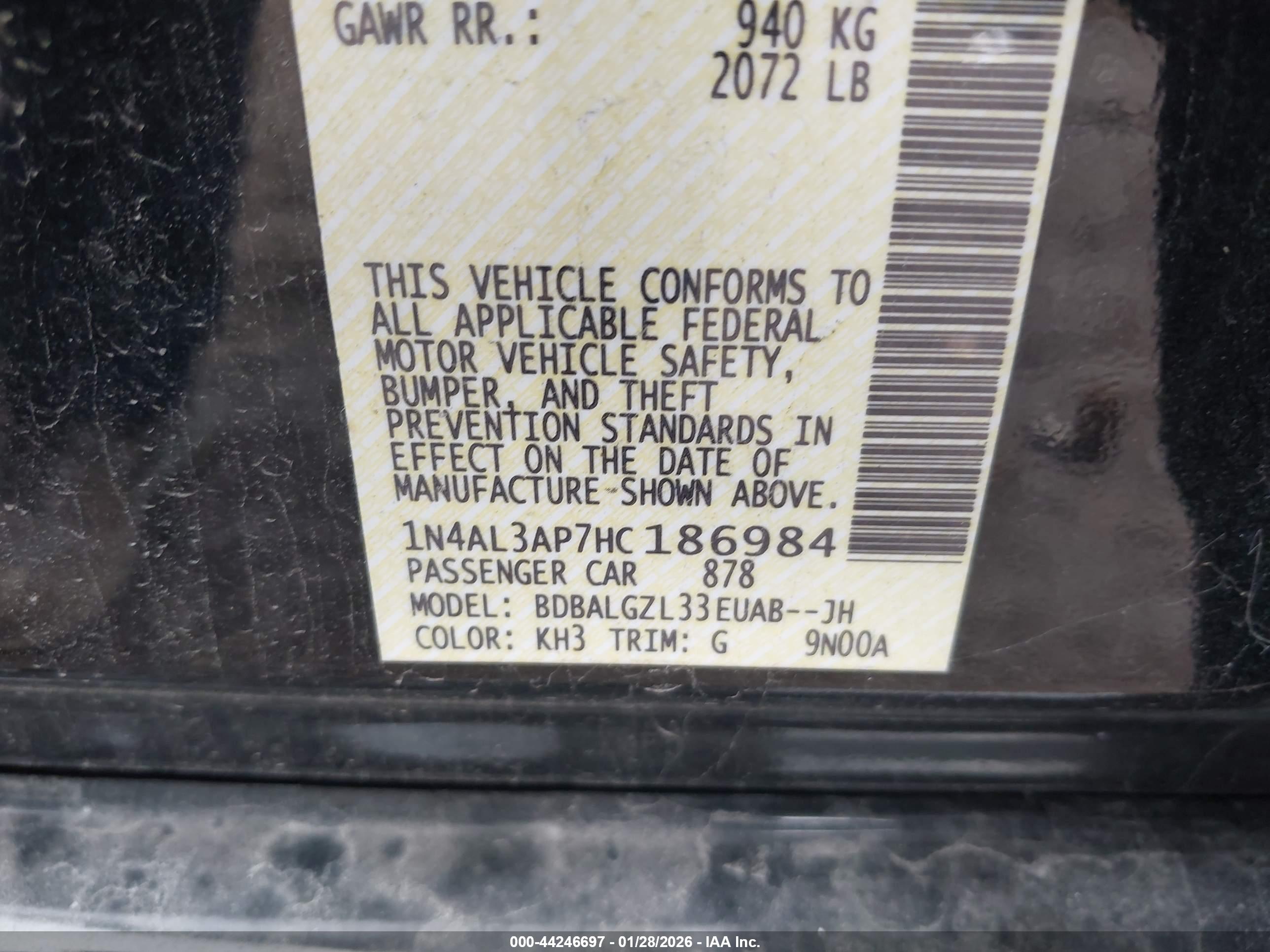 NISSAN ALTIMA image 9