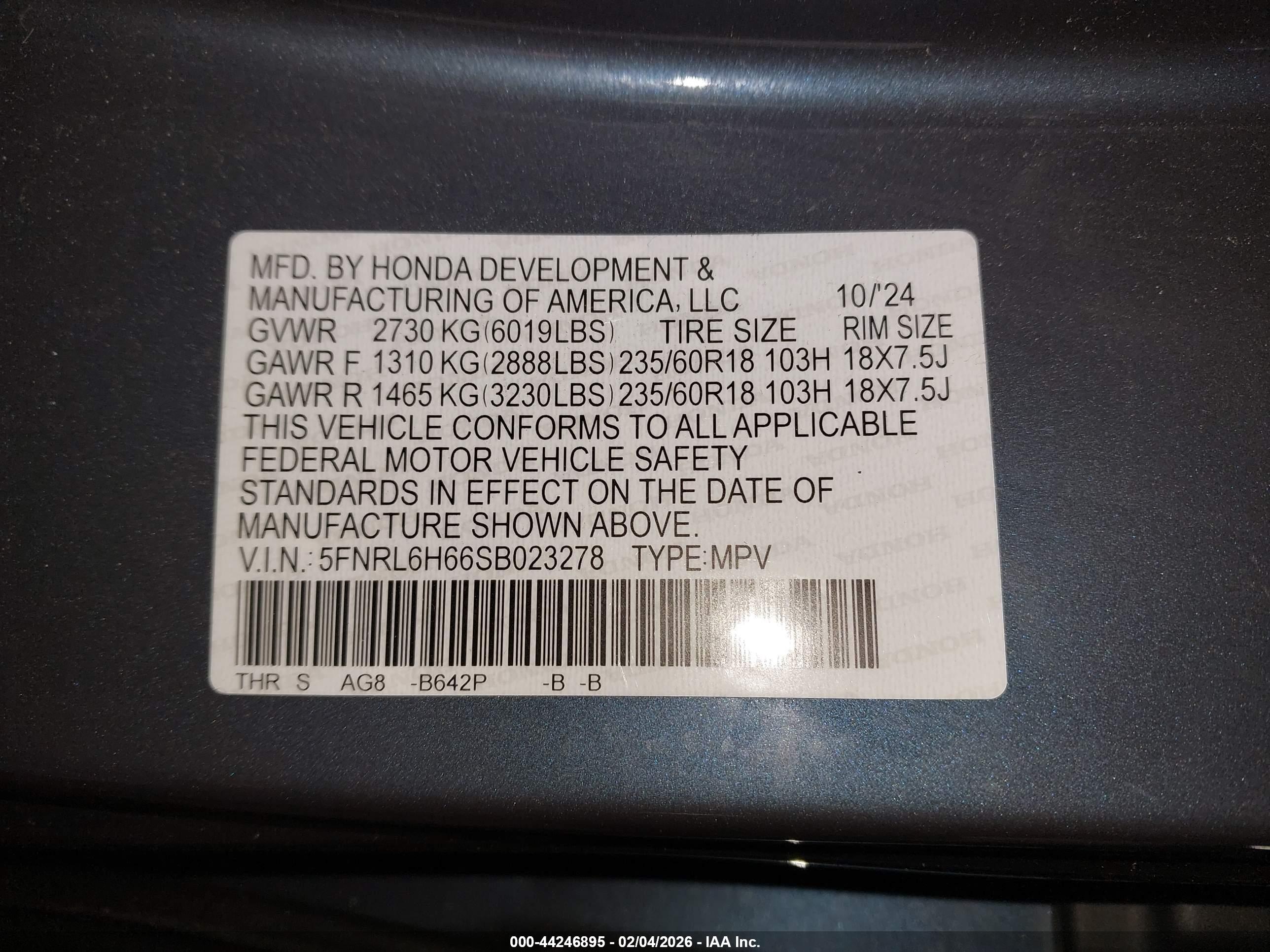 HONDA ODYSSEY image 9