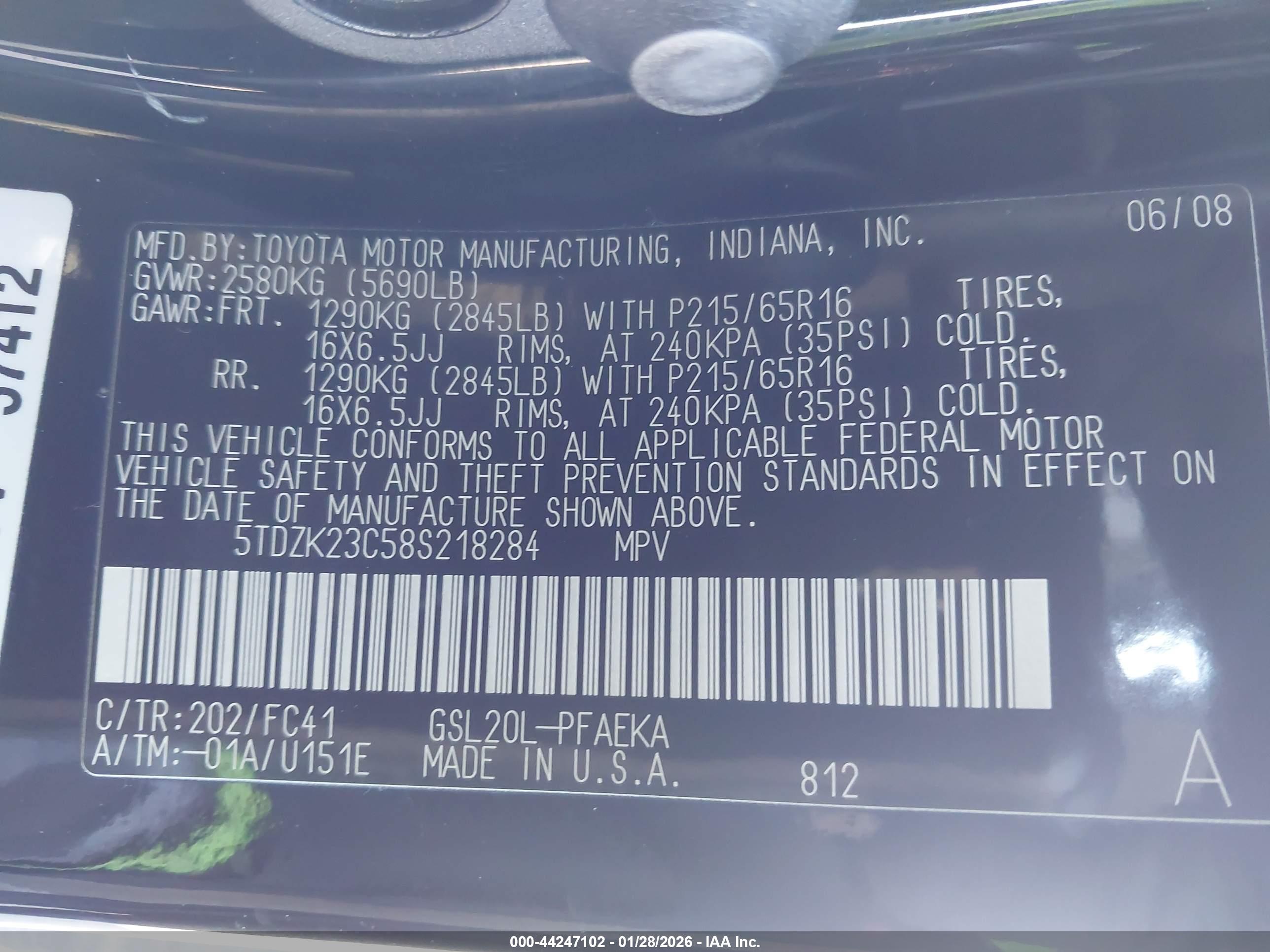 TOYOTA SIENNA image 9