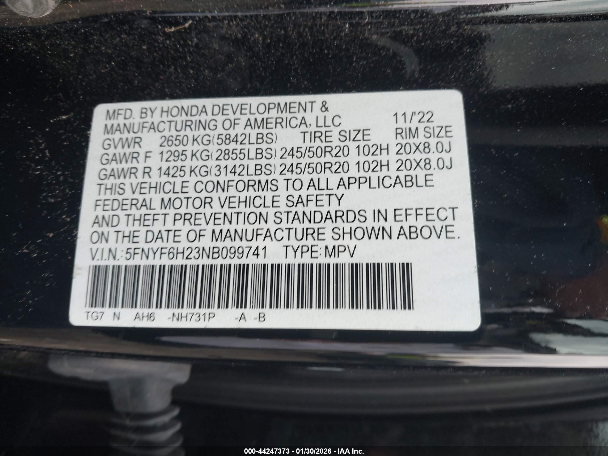 HONDA PILOT image 9