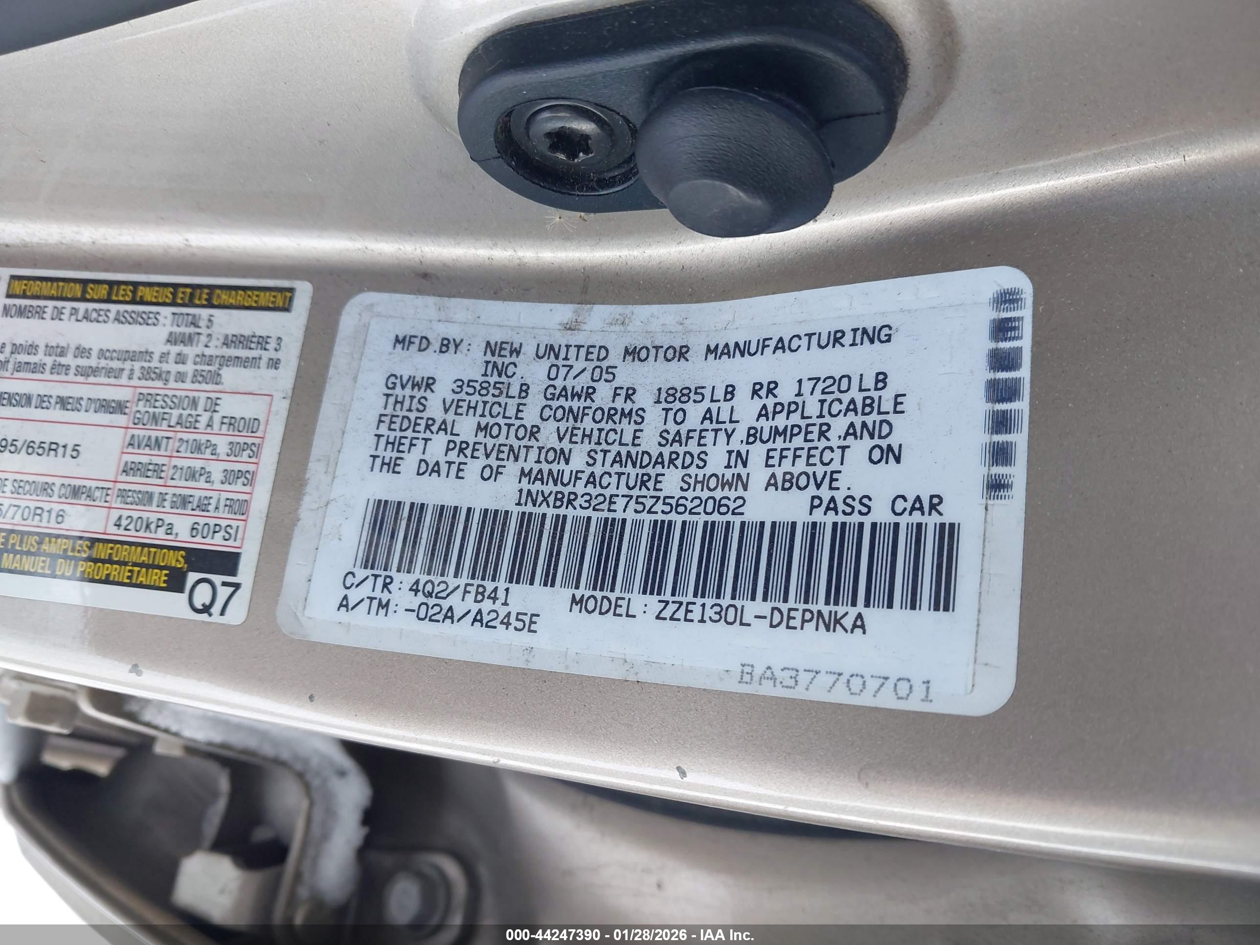 TOYOTA COROLLA image 9