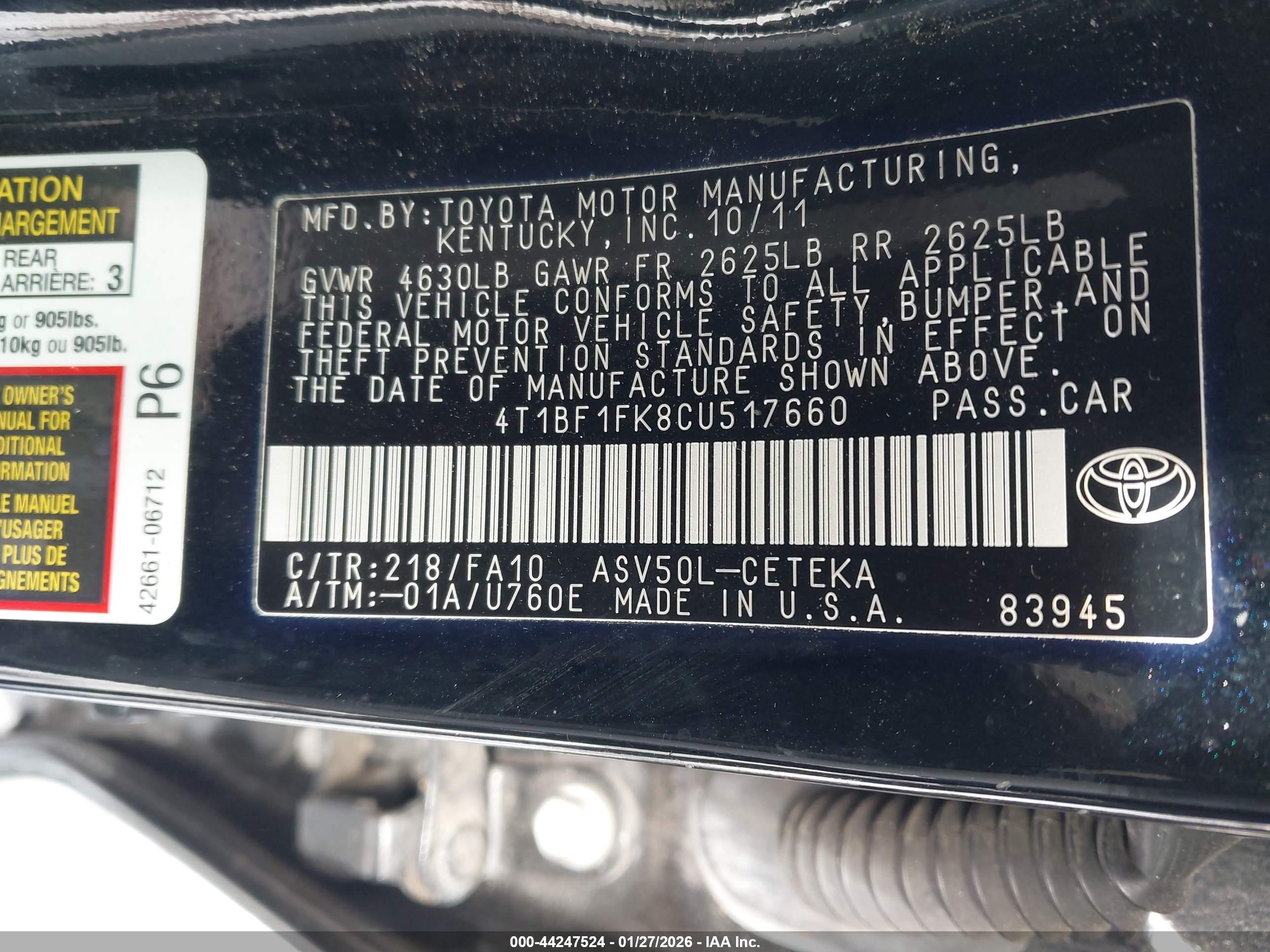 TOYOTA CAMRY image 9