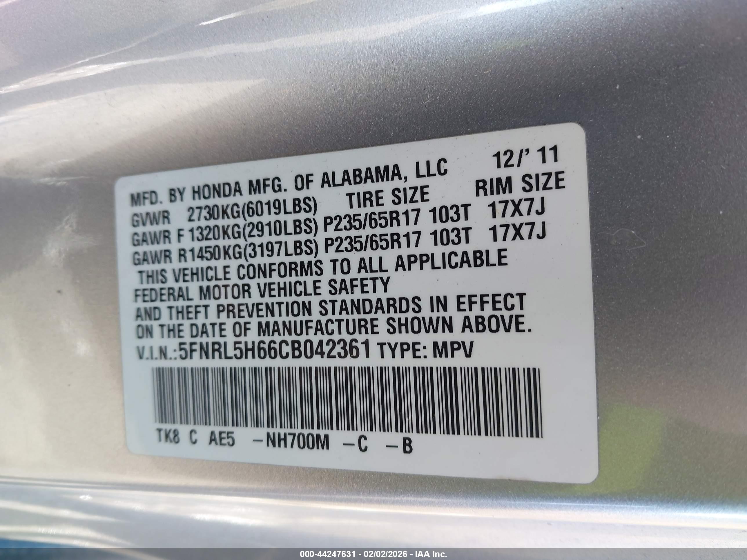 HONDA ODYSSEY image 9