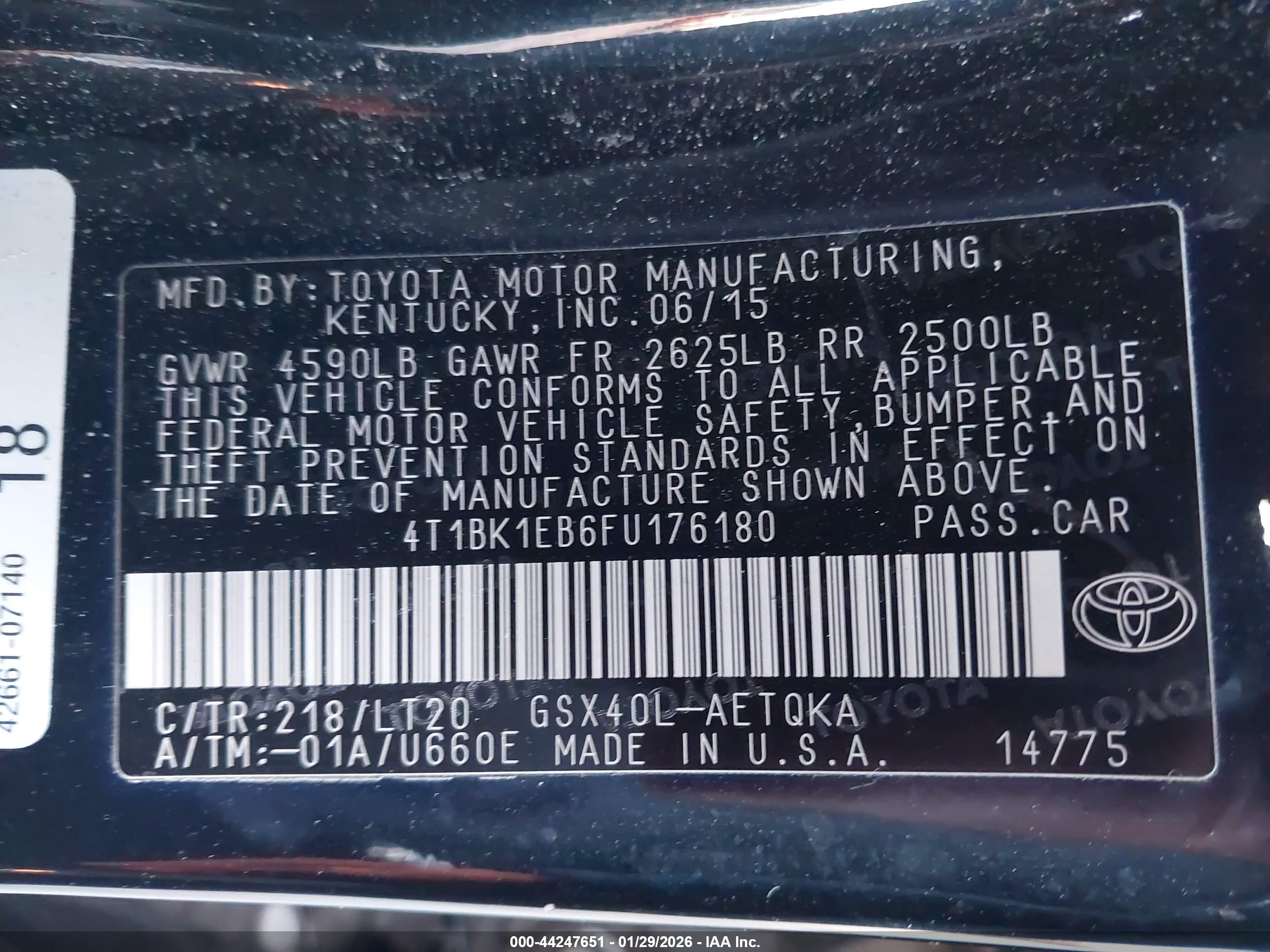 TOYOTA AVALON image 9