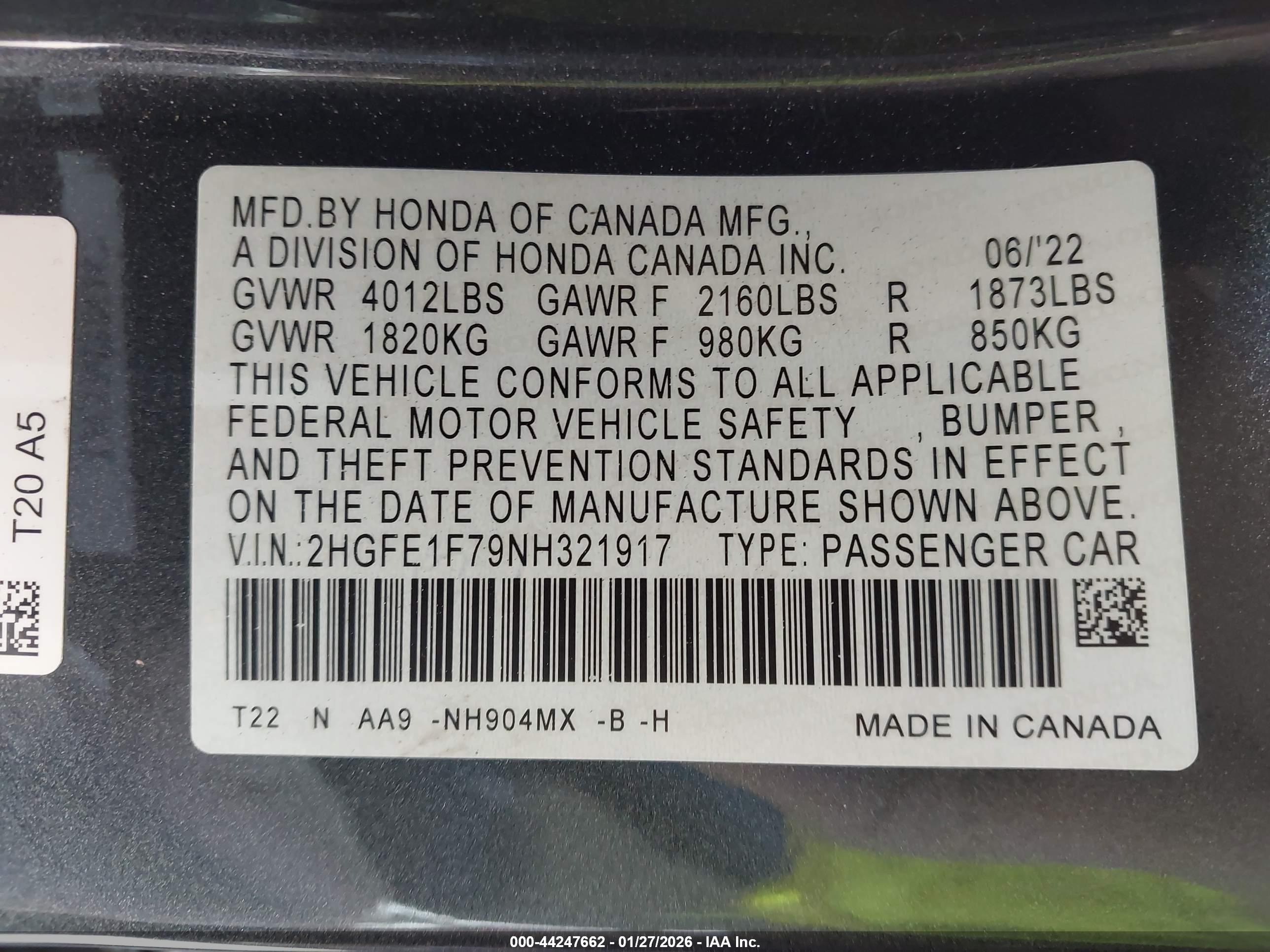 HONDA CIVIC image 9