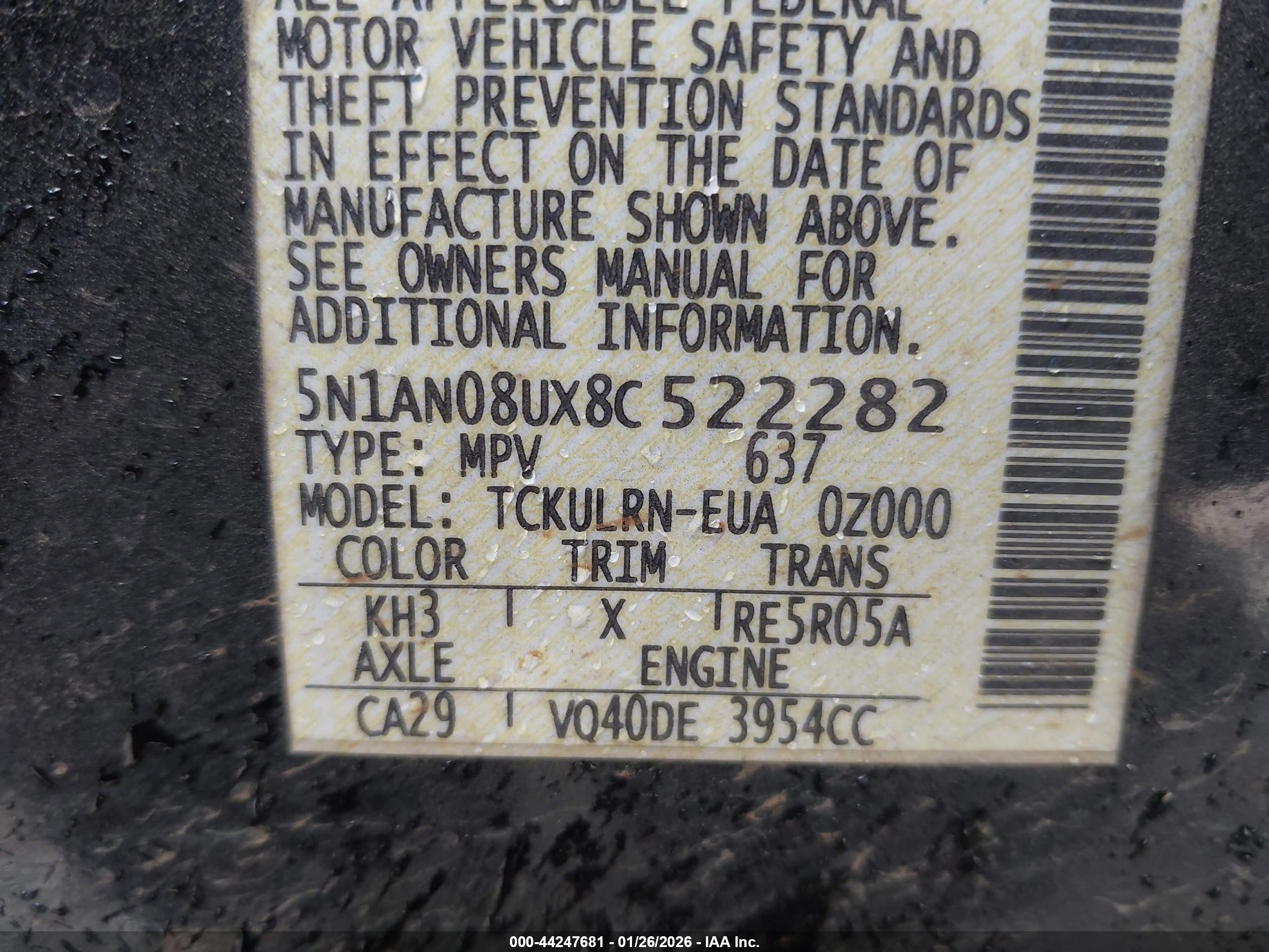 NISSAN XTERRA image 9