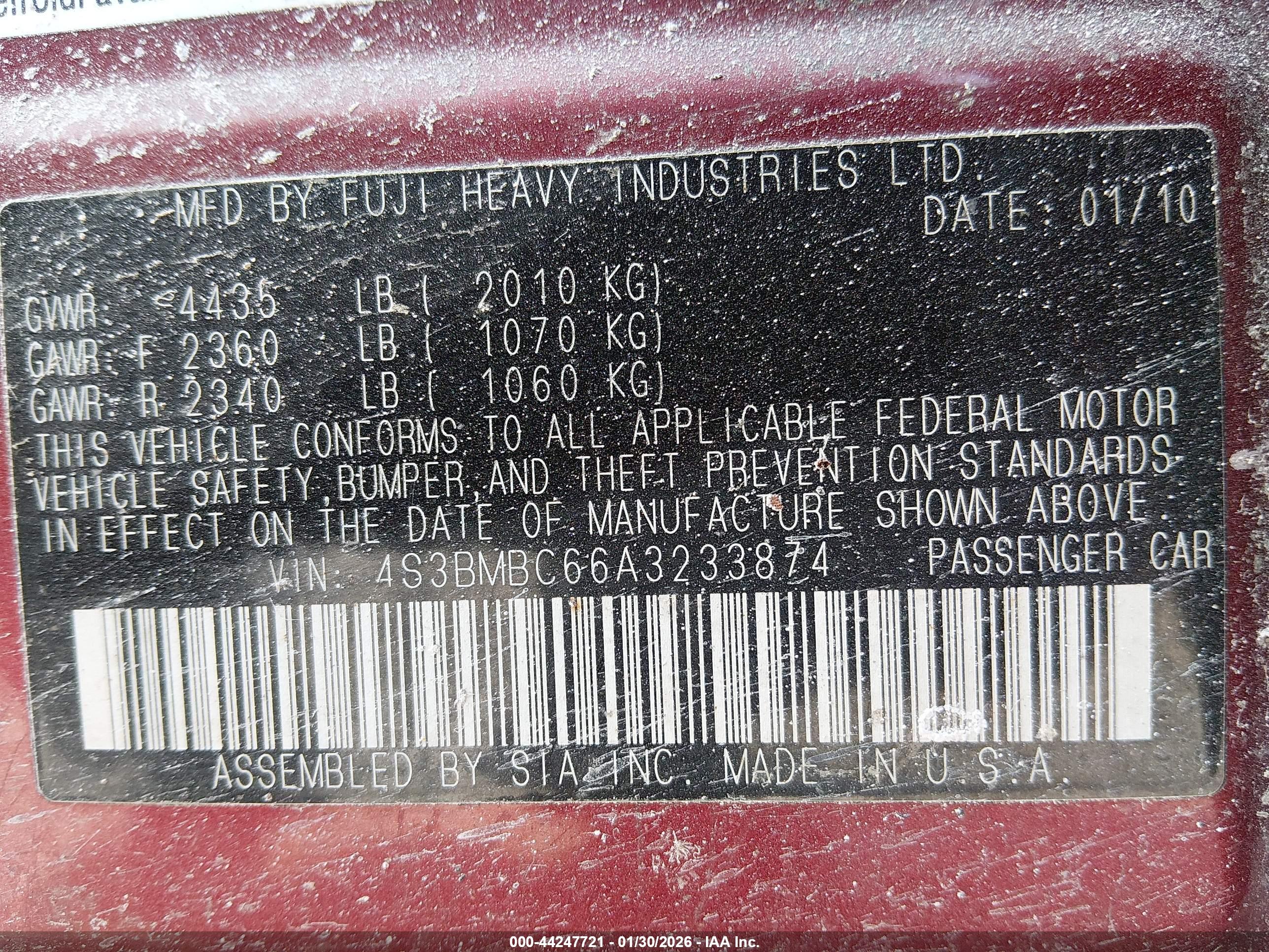 SUBARU LEGACY image 9