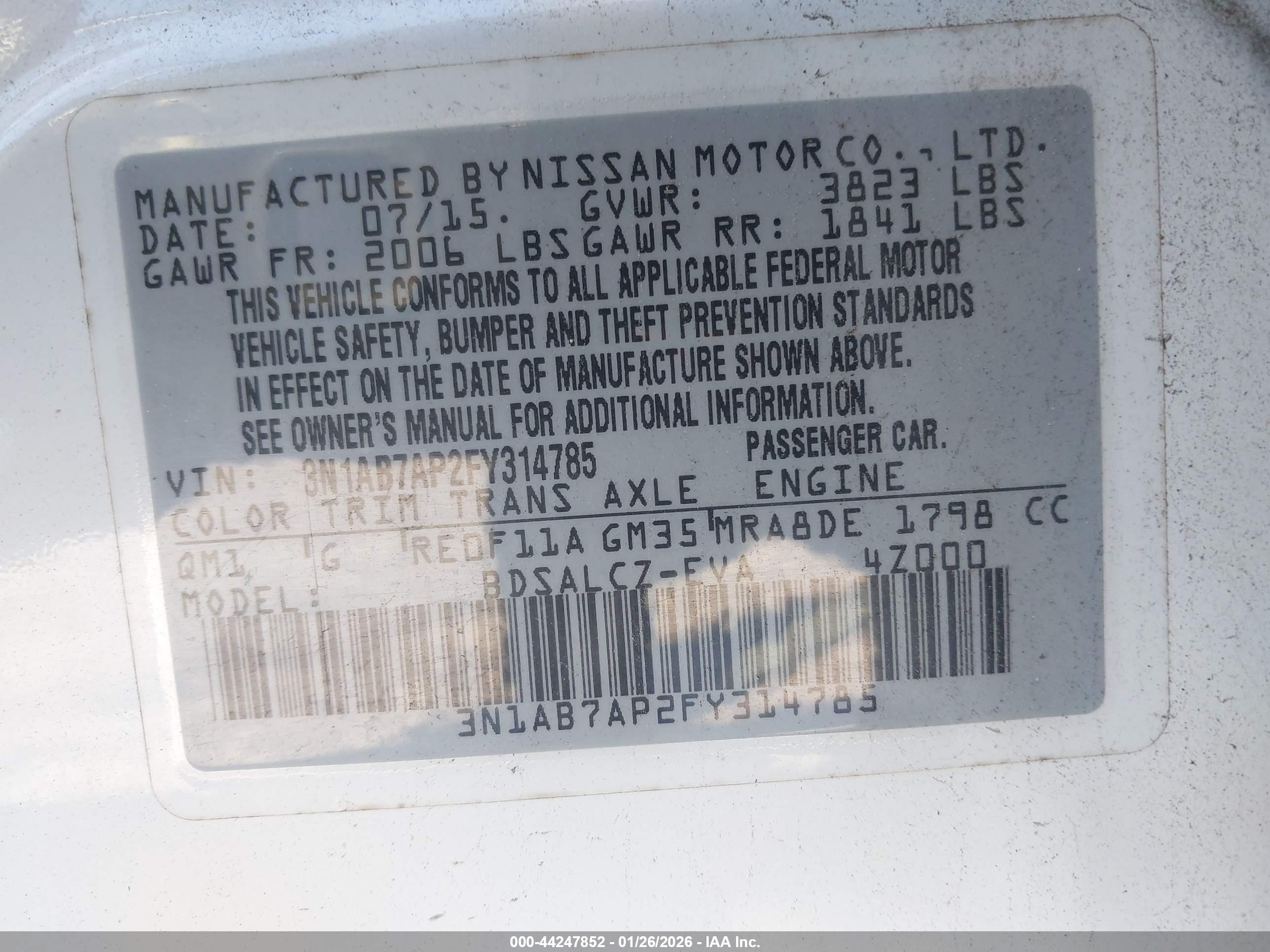 NISSAN SENTRA image 9