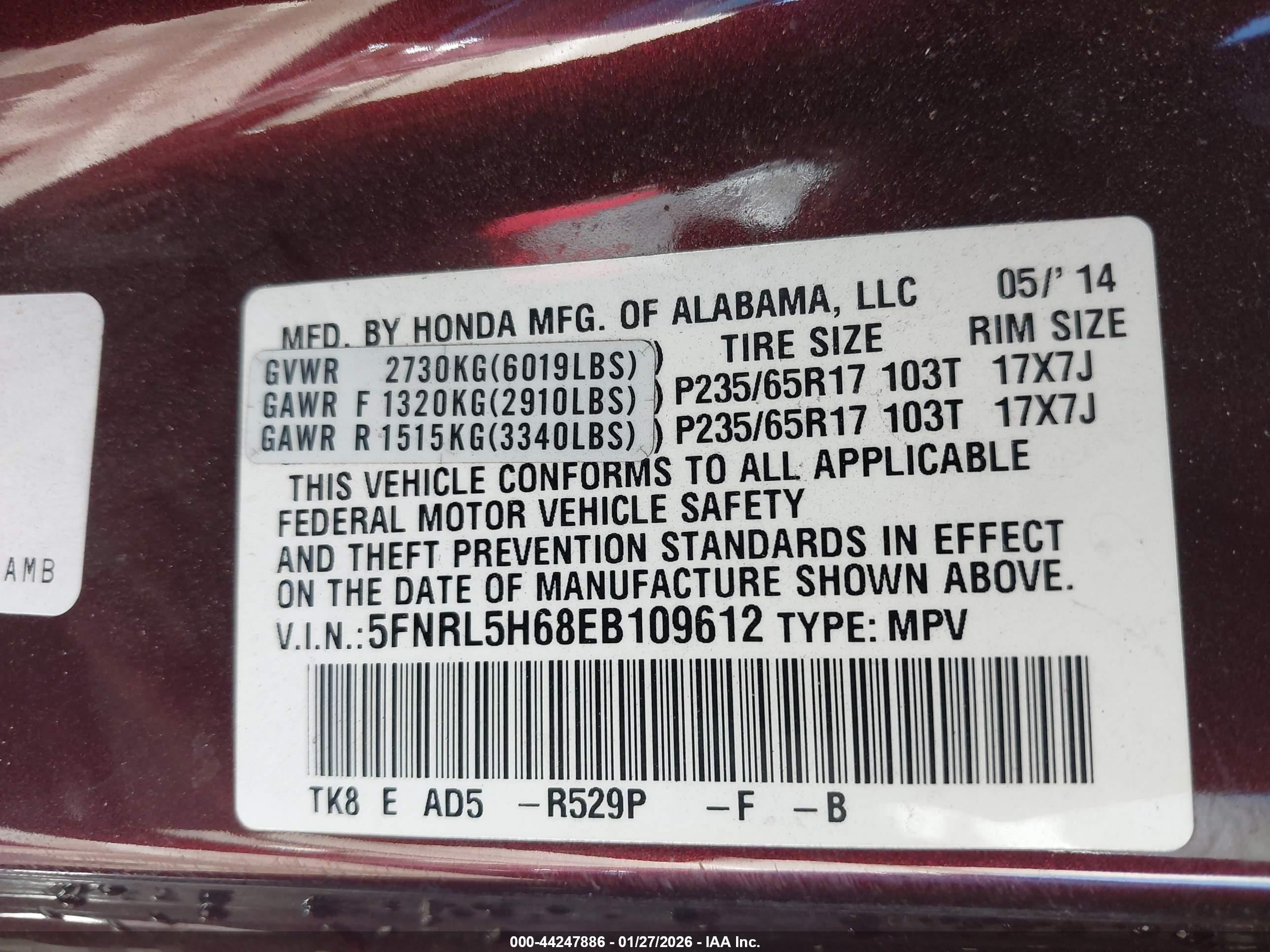 HONDA ODYSSEY image 9