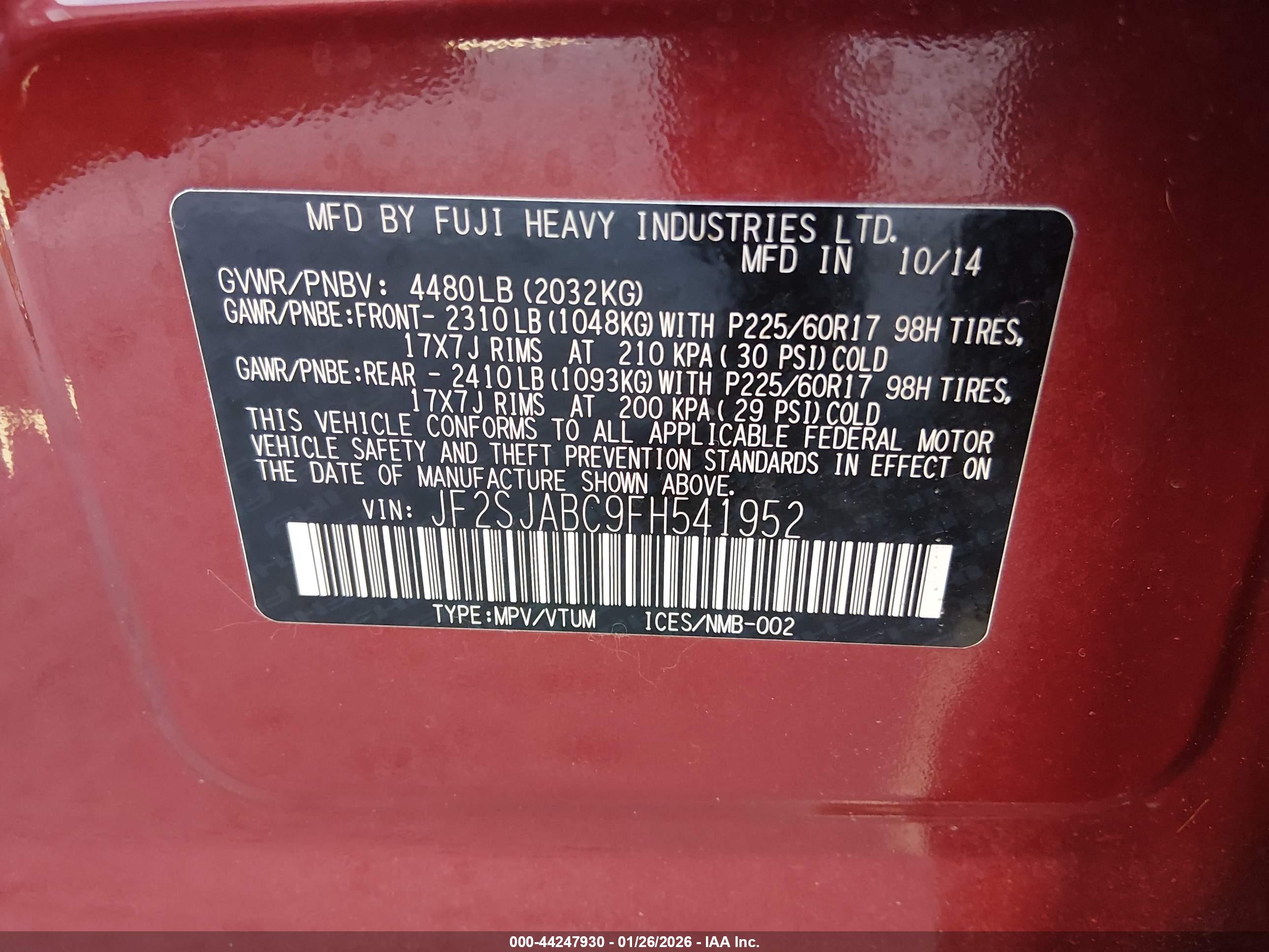 SUBARU FORESTER image 9