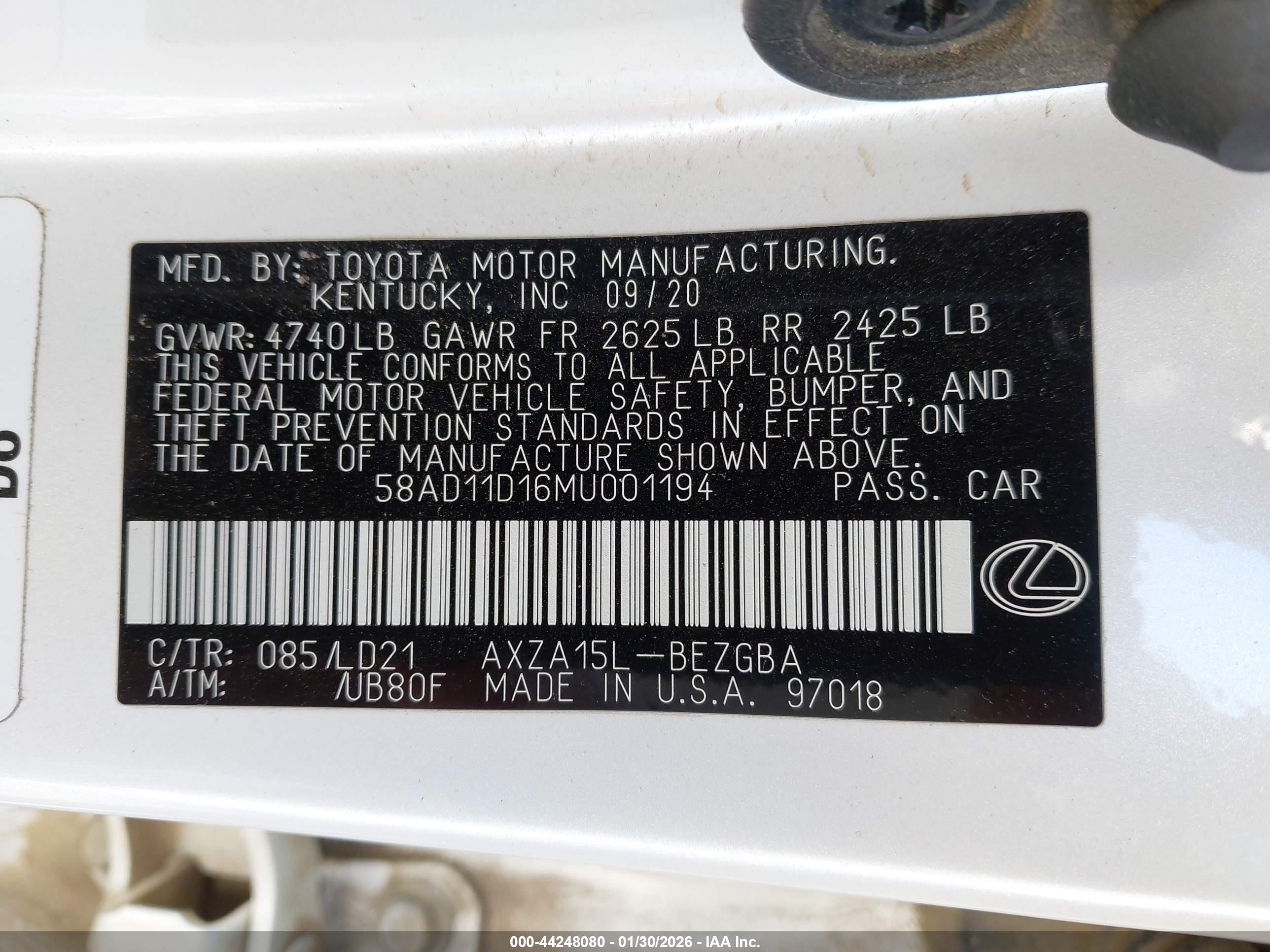 LEXUS ES image 9
