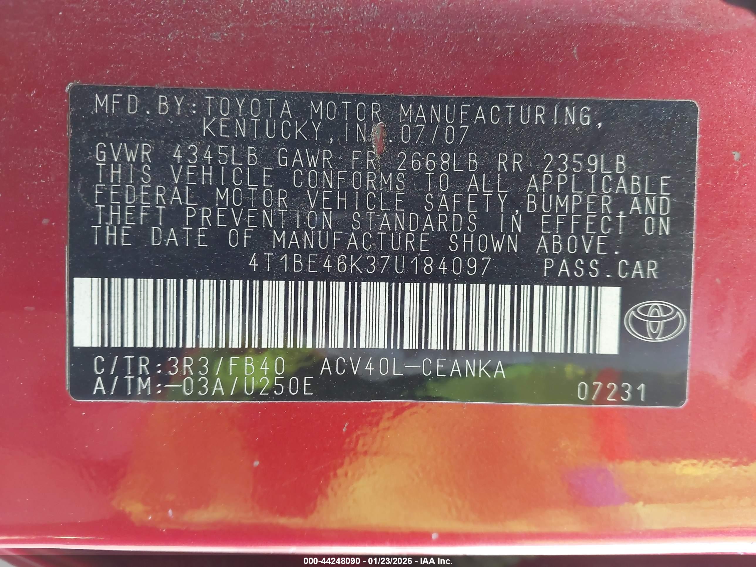 TOYOTA CAMRY image 9